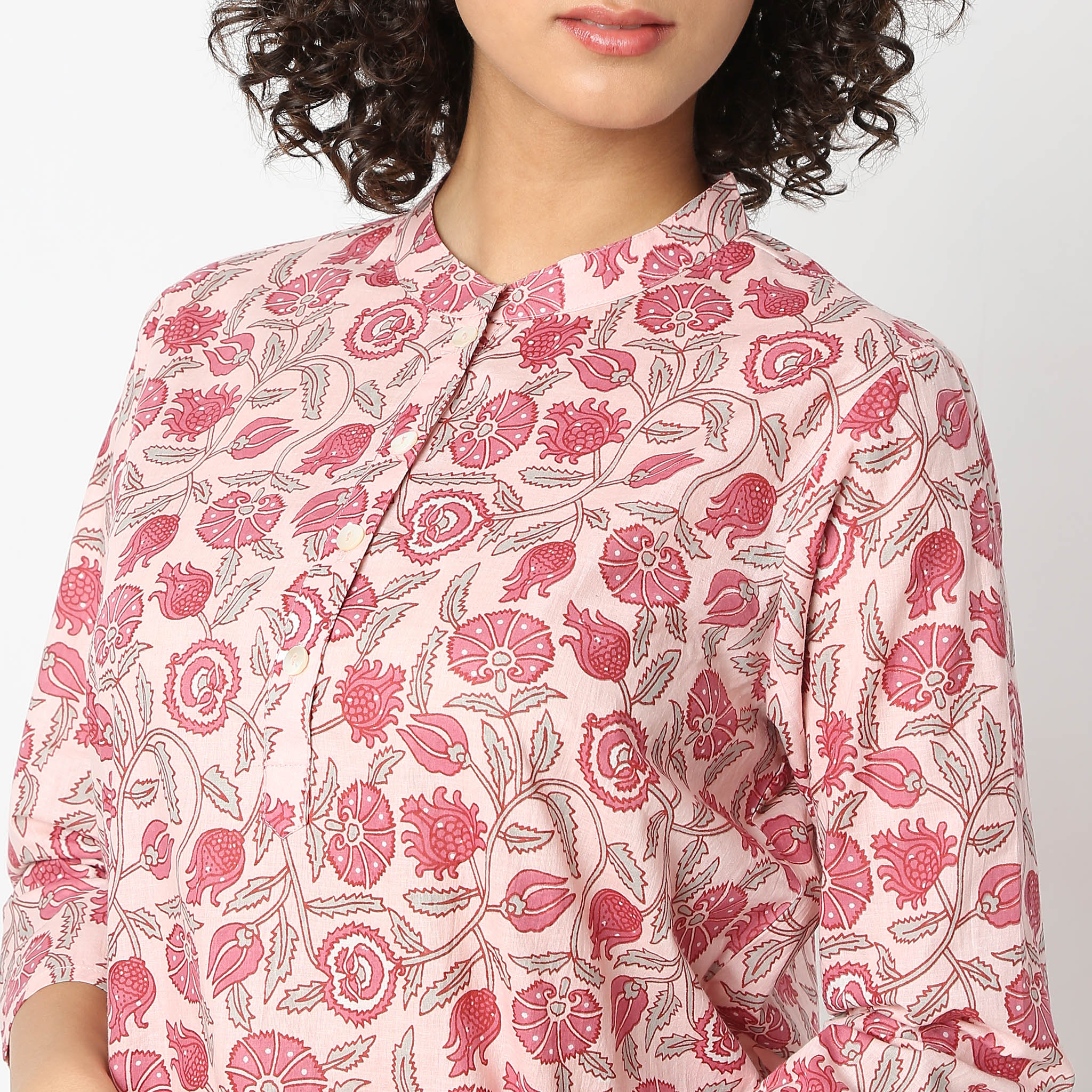 Woven Printed Top With Pyjama Set - Image 4