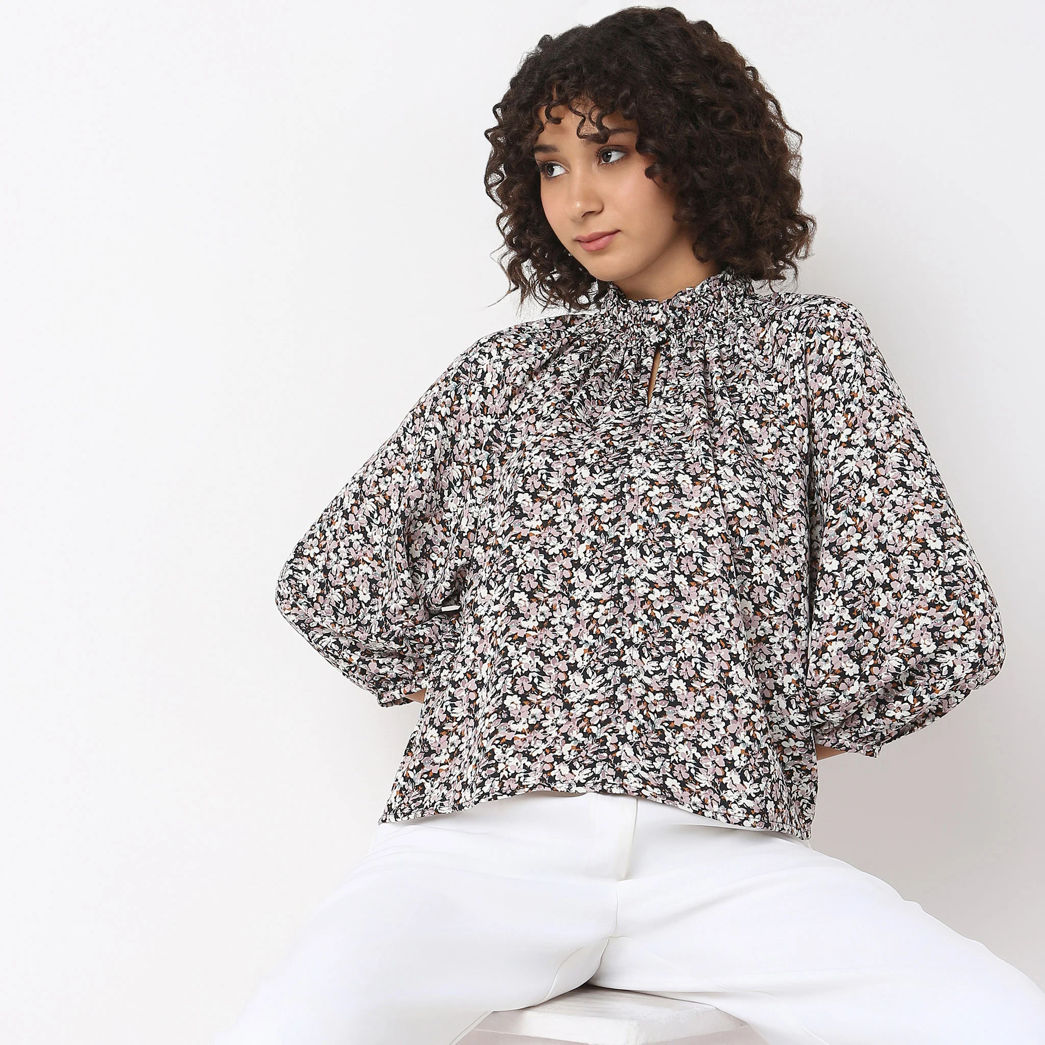 Regular Fit Printed Top - Image 2