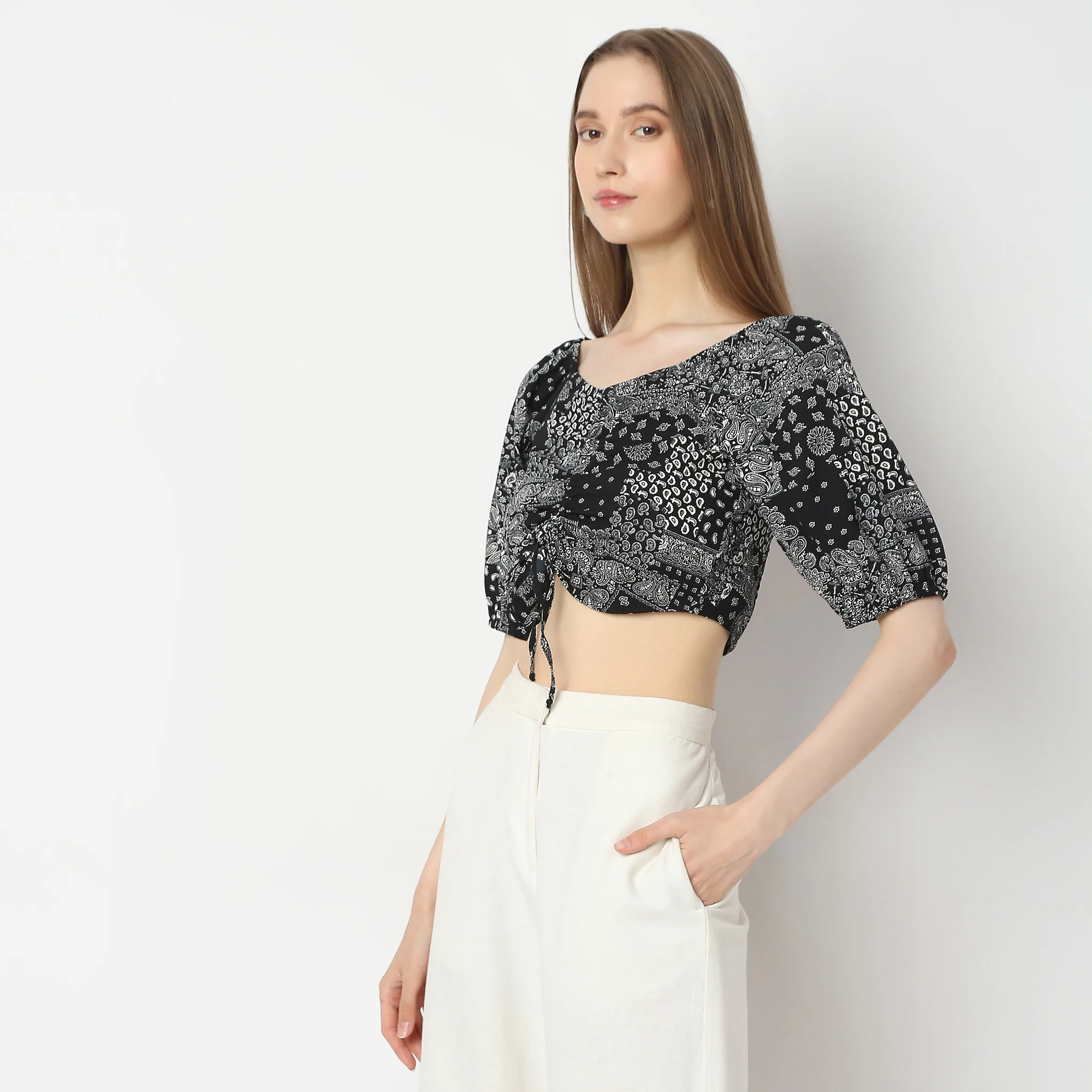 Regular Fit Printed Top - Image 5