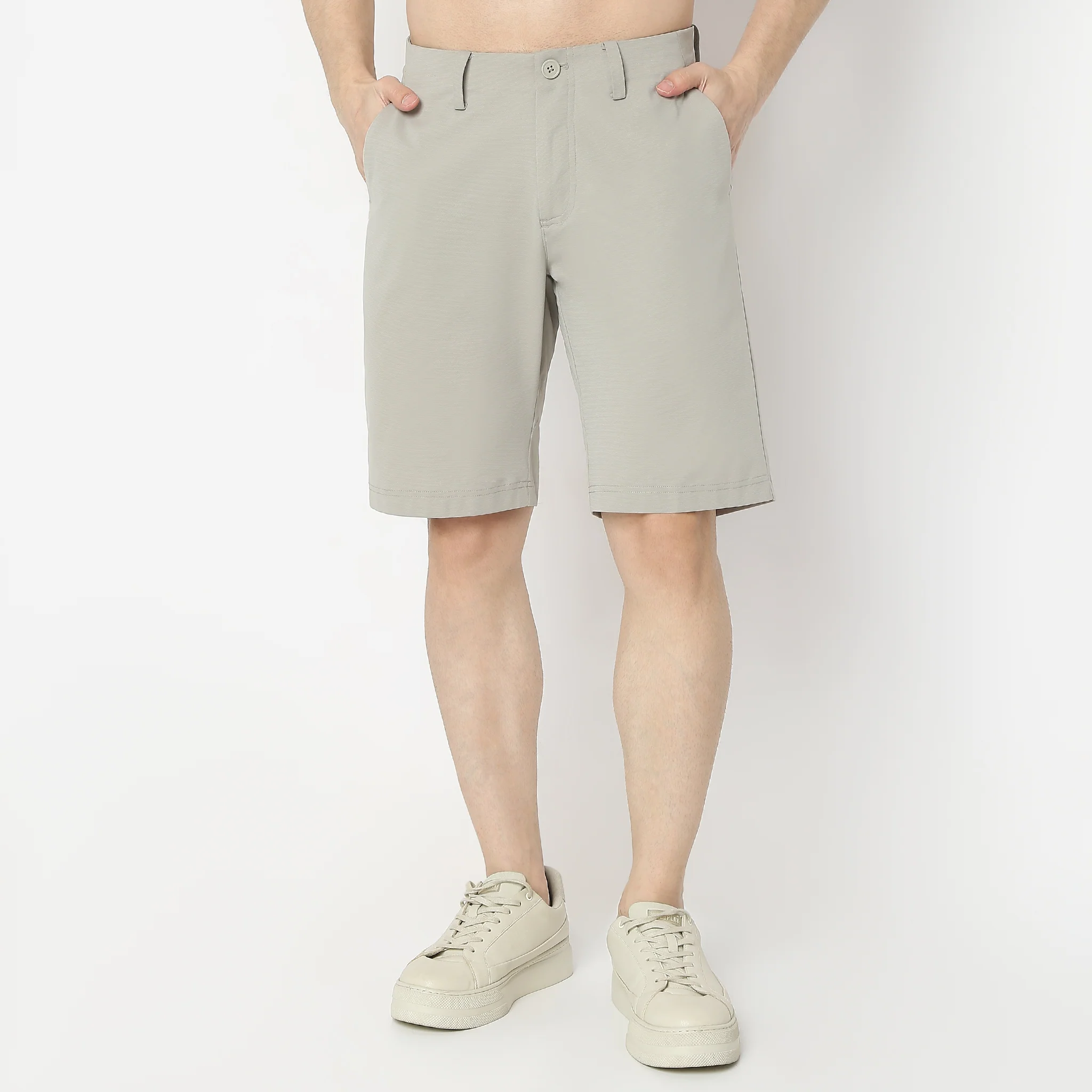 Above Knee Fluidx Weekenders Mid Rise Updated Style Shorts With Techno Base, Ideal For Relaxation And Activity-Relaxed Fit Shorts - Image 12