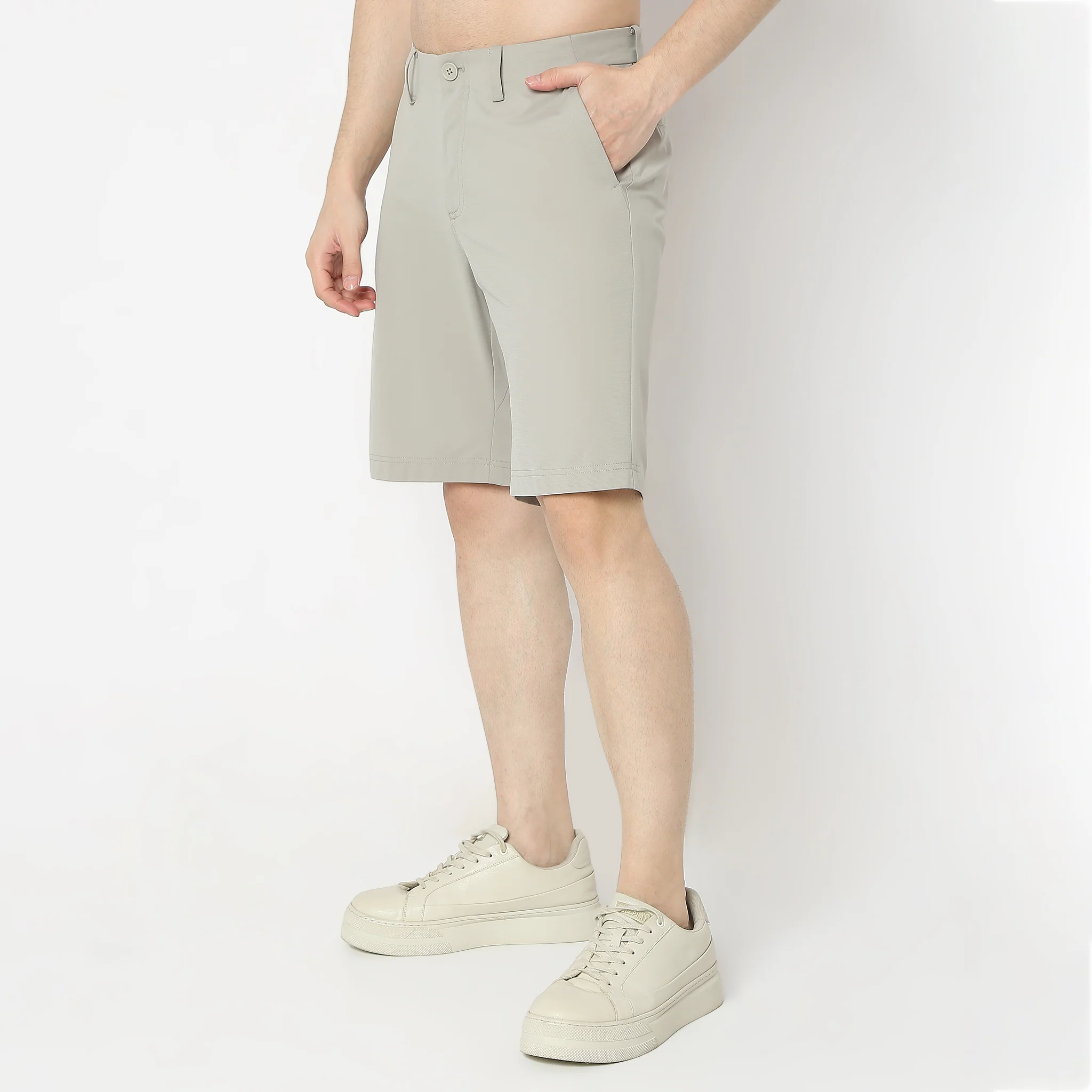 Above Knee Fluidx Weekenders Mid Rise Updated Style Shorts With Techno Base, Ideal For Relaxation And Activity-Relaxed Fit Shorts - Image 15