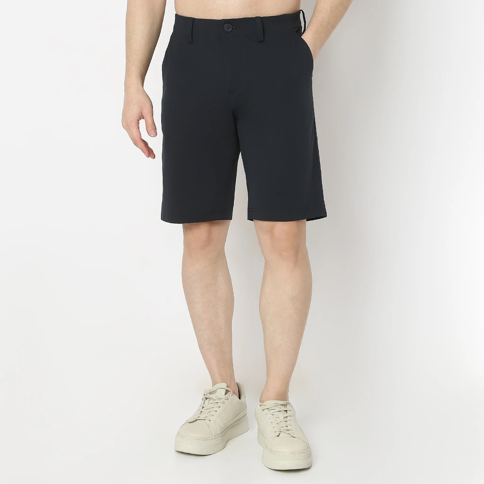 Above Knee Fluidx Weekenders Mid Rise Updated Style Shorts With Techno Base, Ideal For Relaxation And Activity-Relaxed Fit Shorts - Image 2