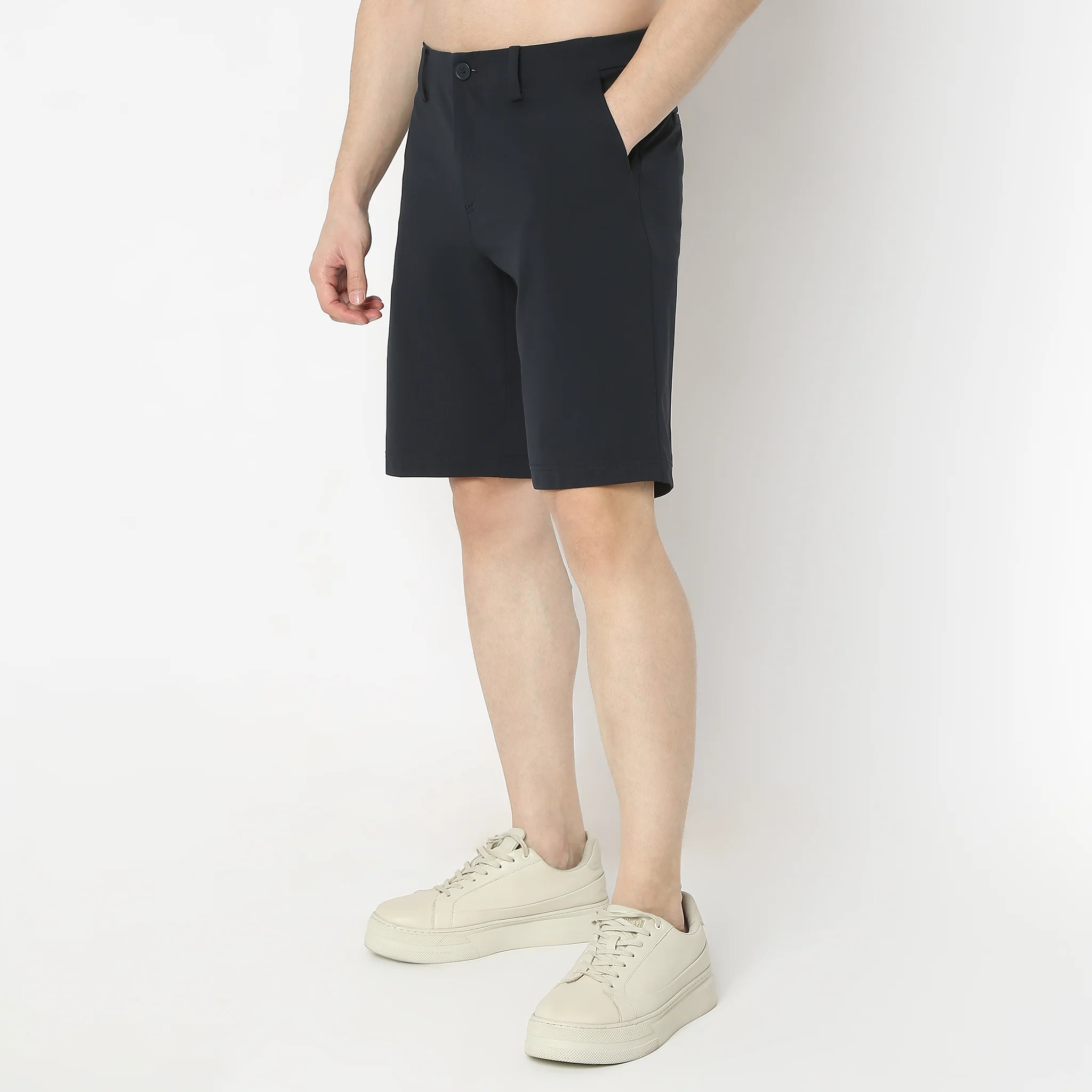 Above Knee Fluidx Weekenders Mid Rise Updated Style Shorts With Techno Base, Ideal For Relaxation And Activity-Relaxed Fit Shorts - Image 5
