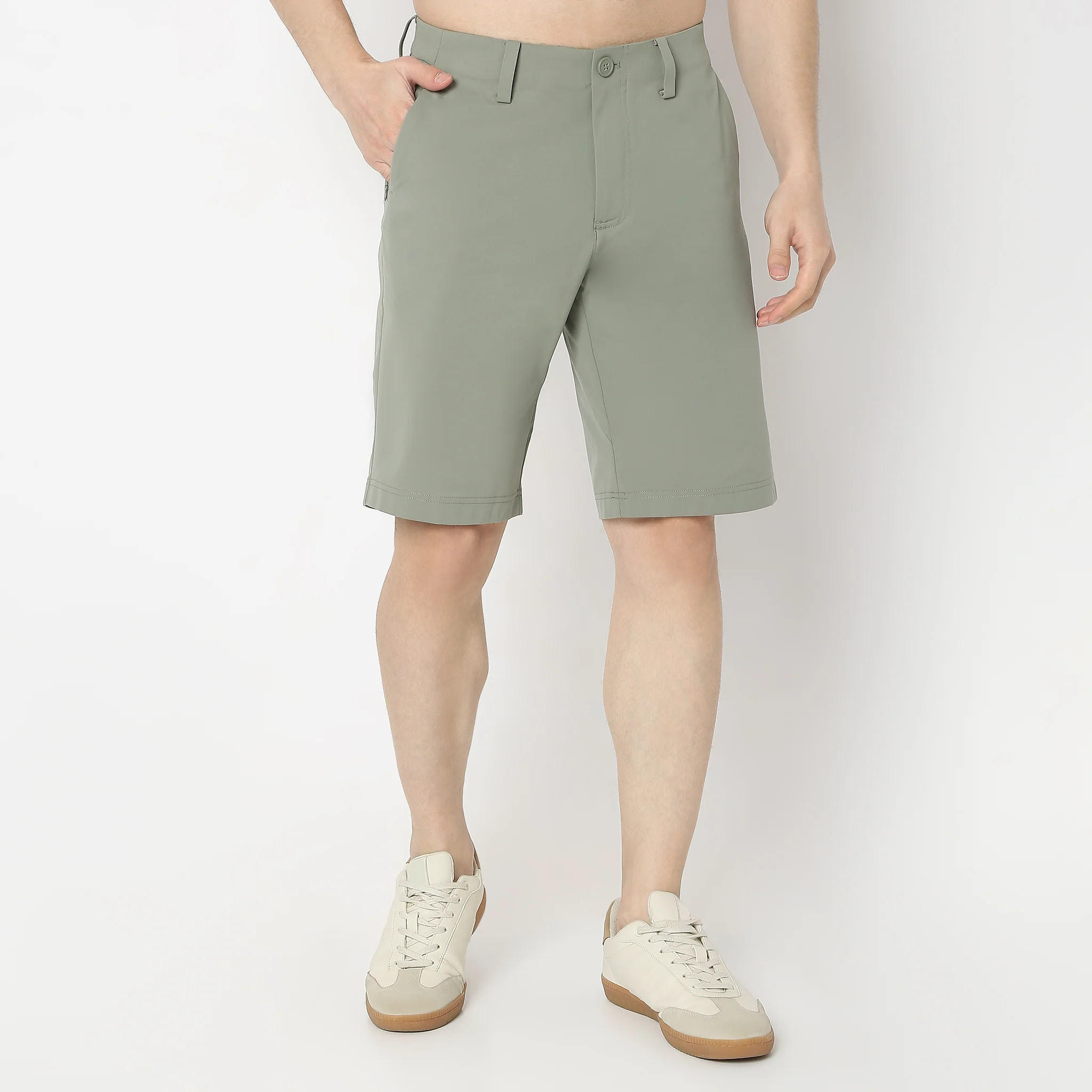 Above Knee Fluidx Weekenders Mid Rise Updated Style Shorts With Techno Base, Ideal For Relaxation And Activity-Relaxed Fit Shorts - Image 7