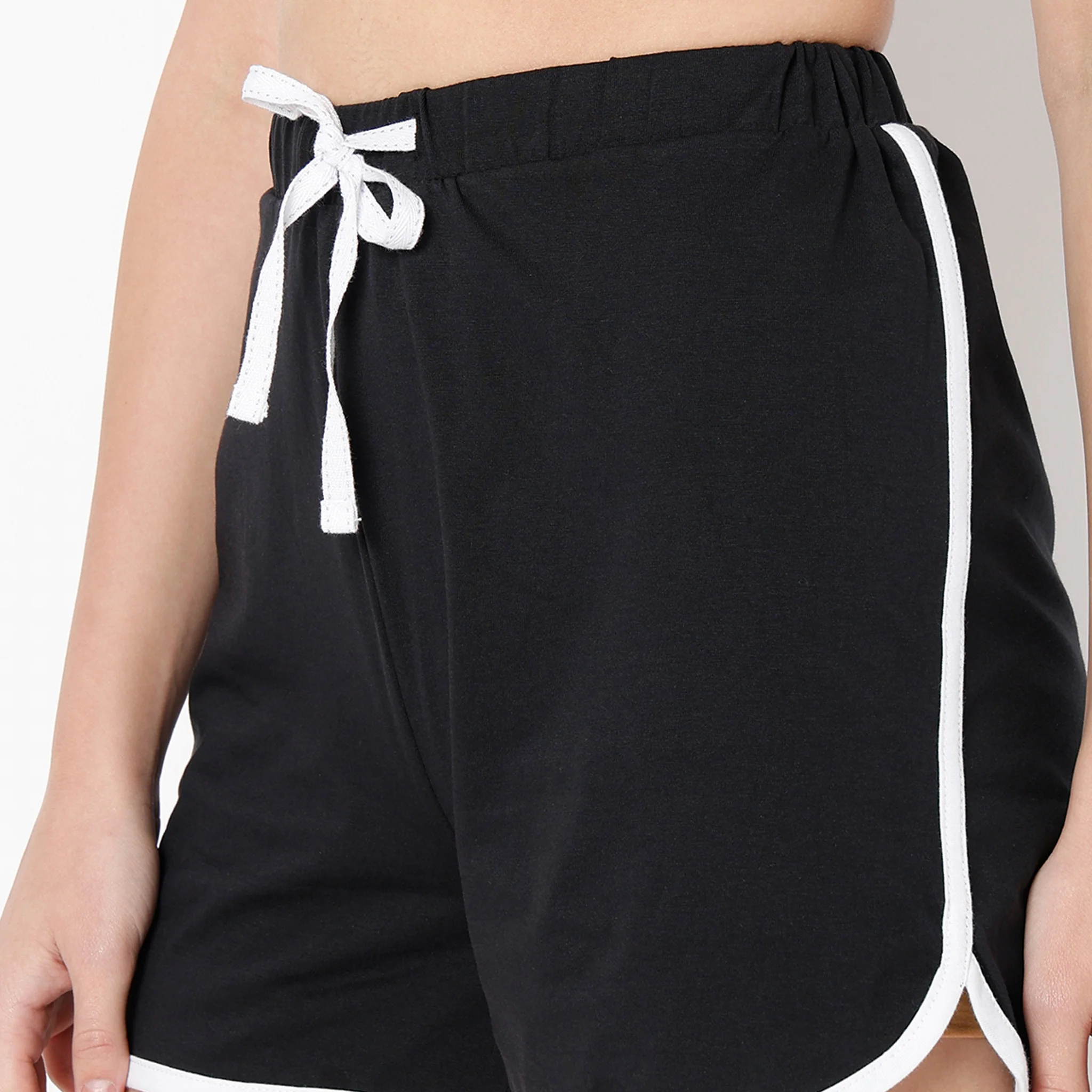 Above Knee Solid Lounge Shorts - Image 4