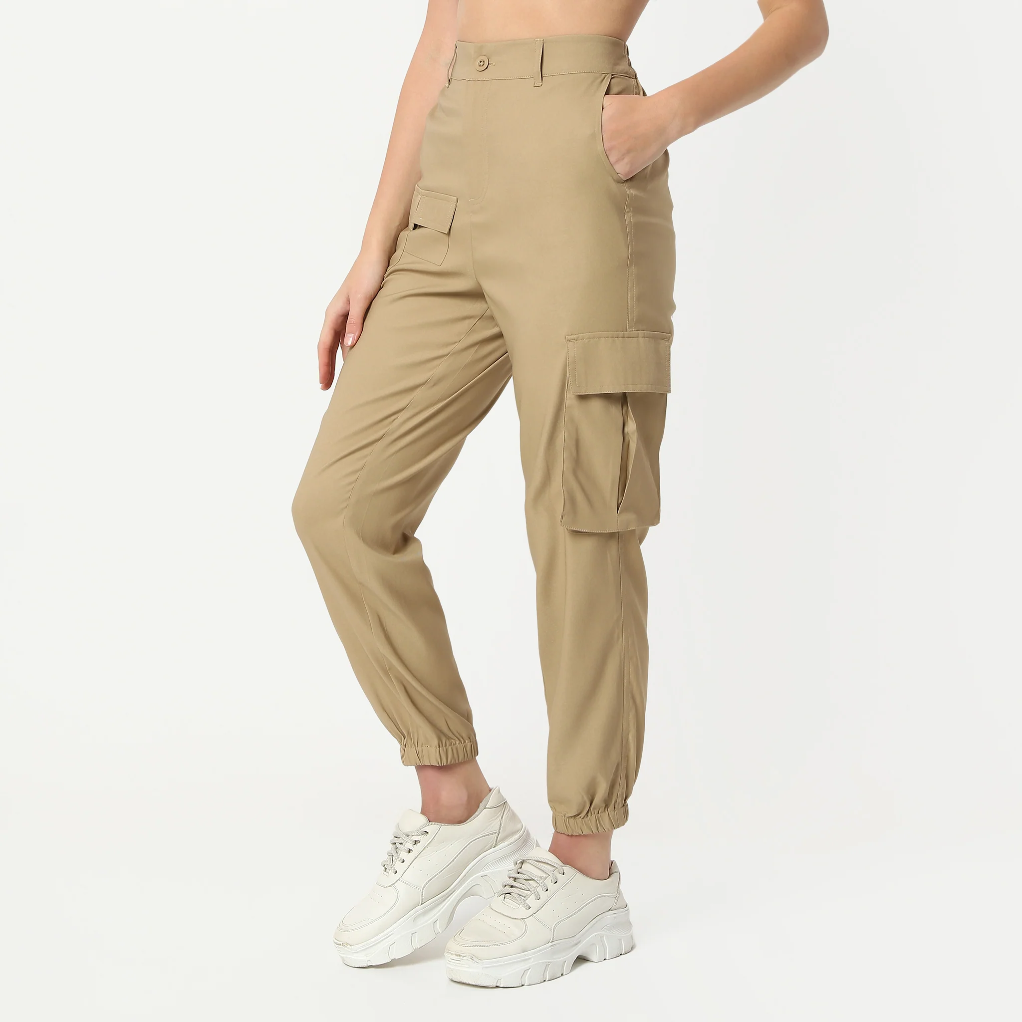 Ankle Length High Rise Cargo Pant With Patch Pocket - Image 10