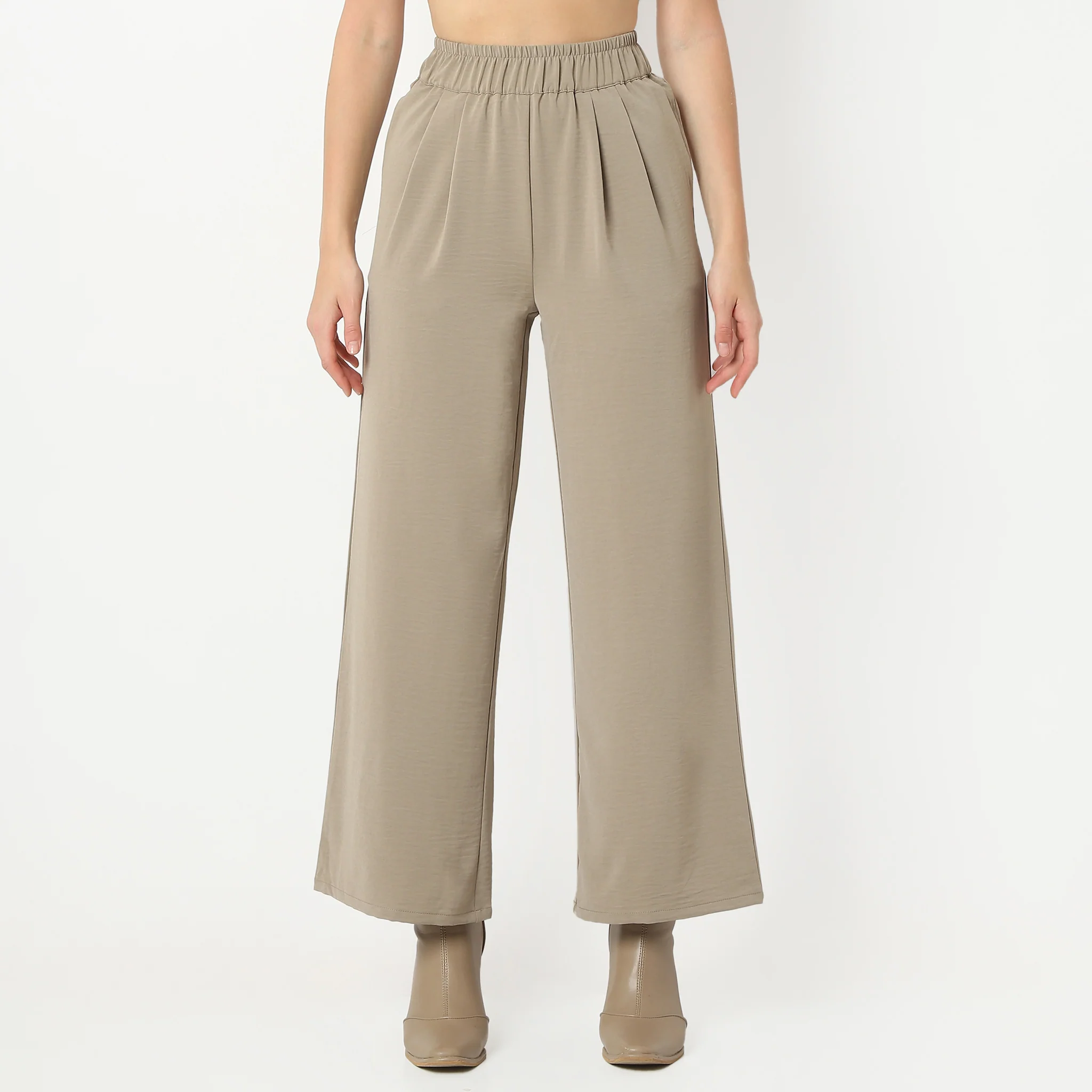 Ankle Length Mid Rise Palazzos - Image 2