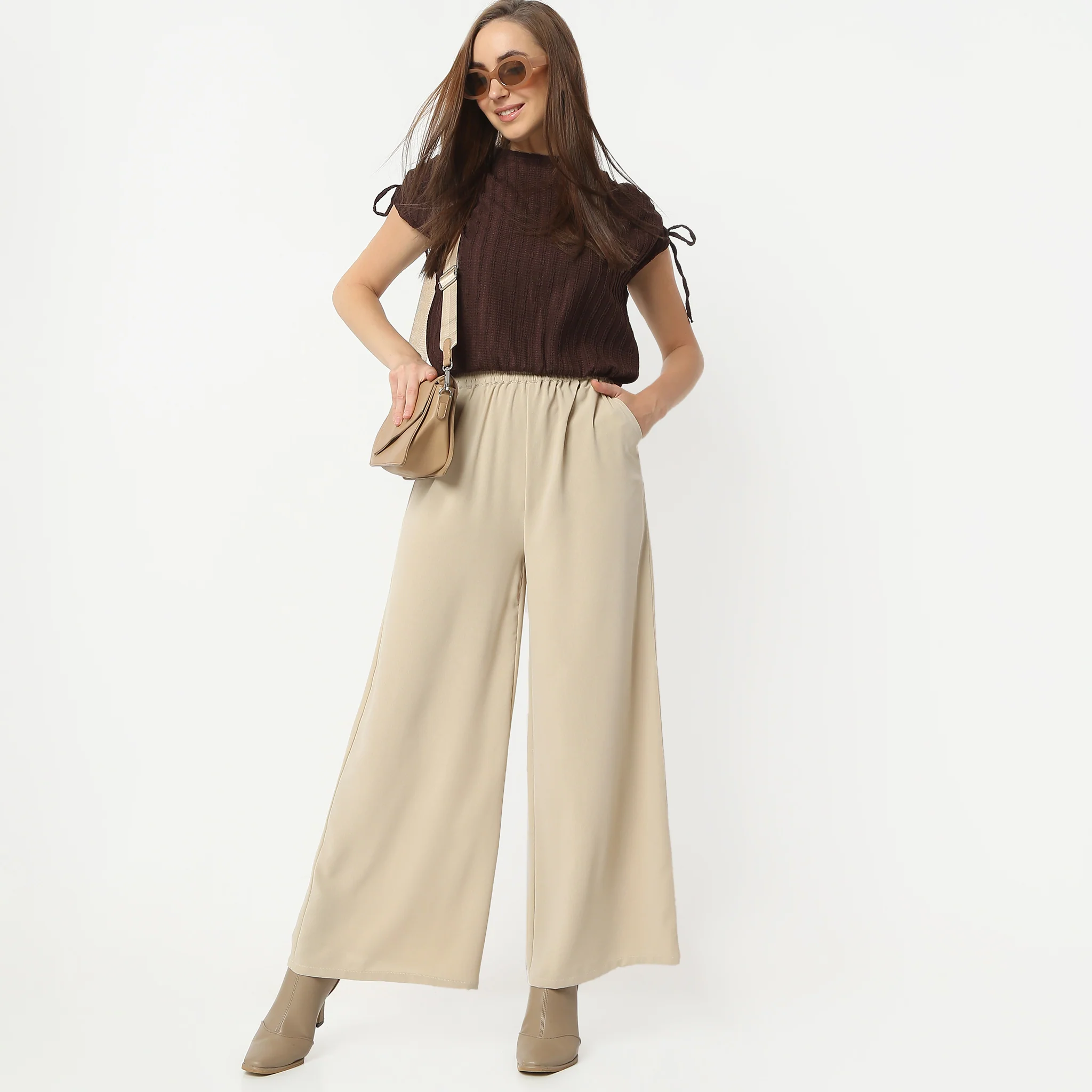 Ankle Length Mid Rise Palazzos