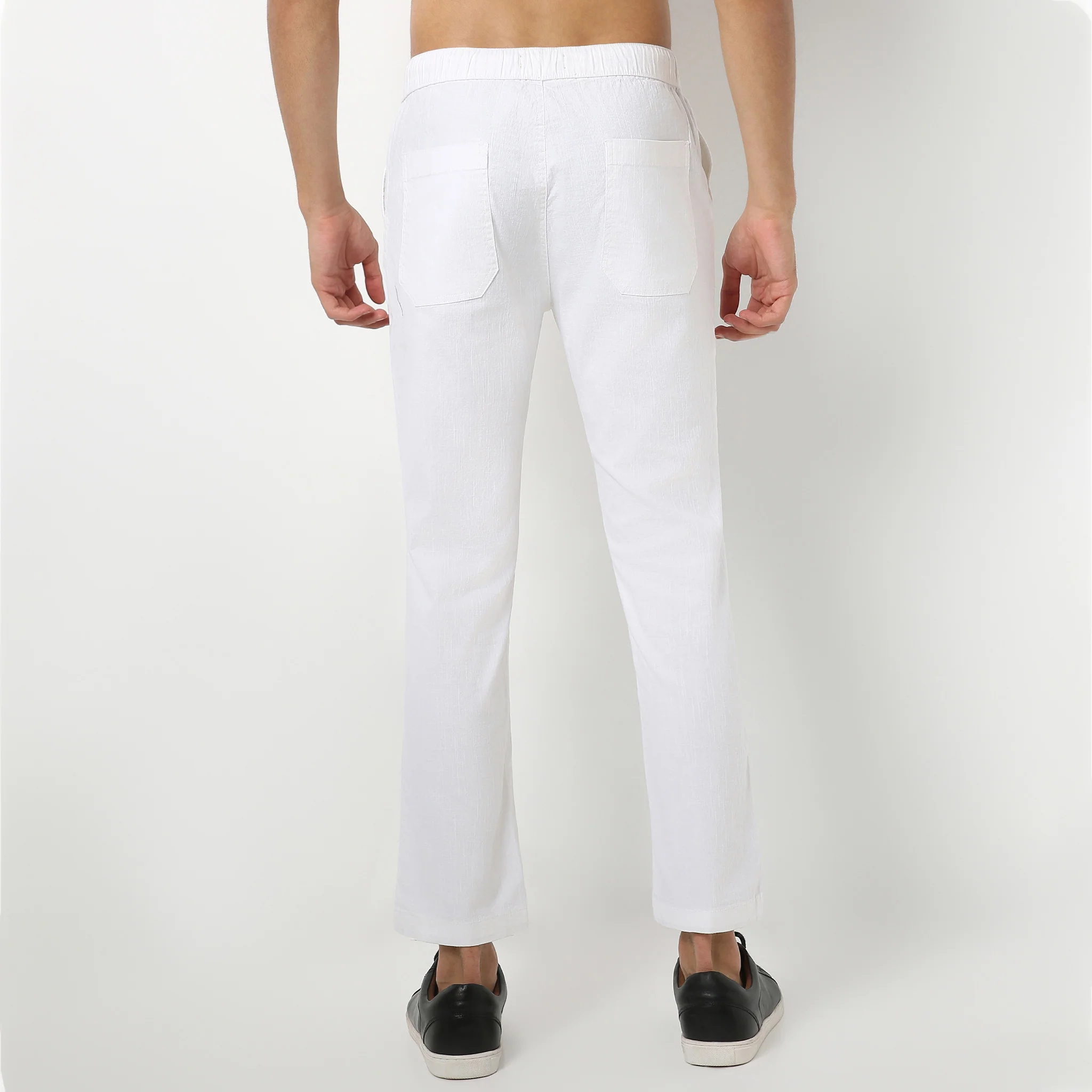 Retreatersᵉˣ - Ankle Length Lounge Pants Solid Structure Fabric - Image 3