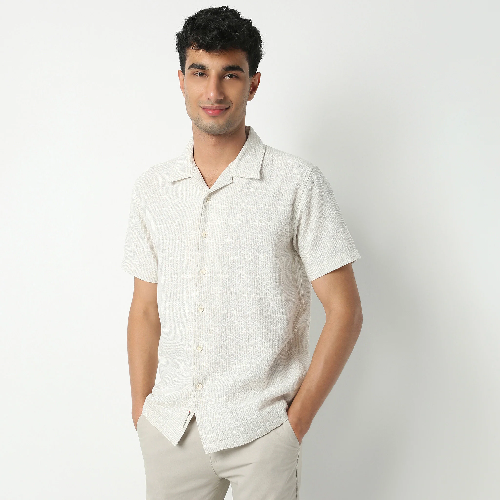 Camp Collar Half Sleeve Mood Shirt - Image 2