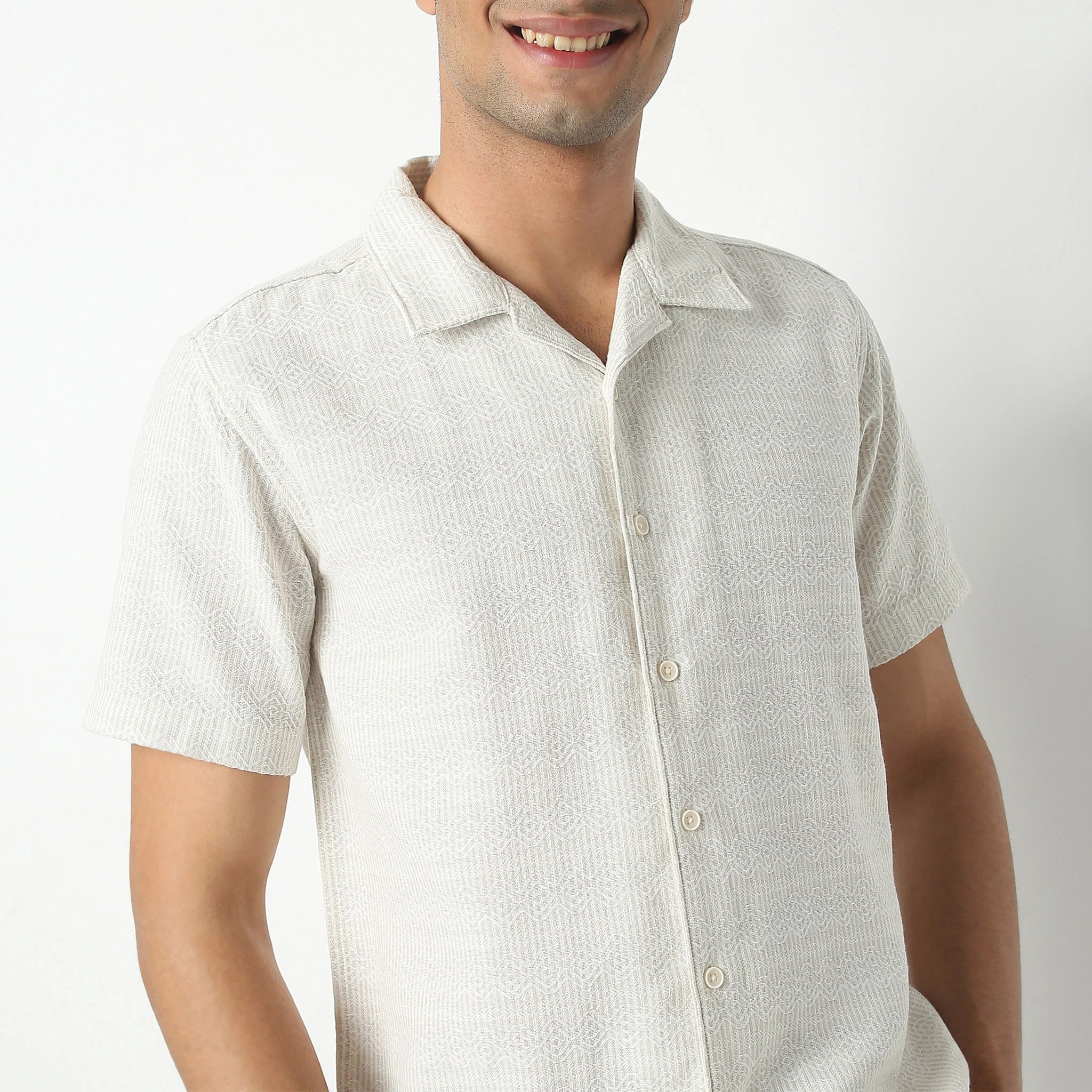 Camp Collar Half Sleeve Mood Shirt - Image 4