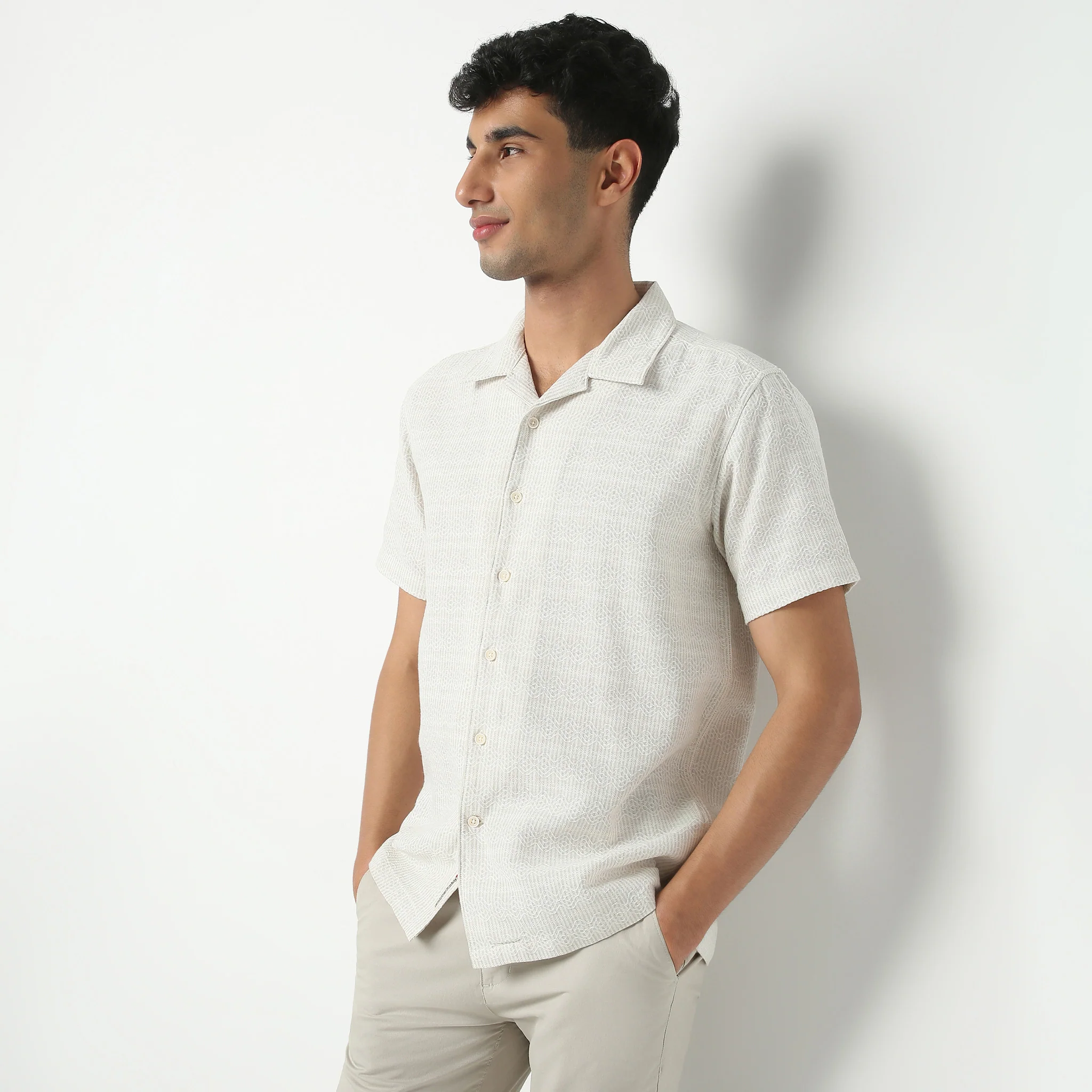 Camp Collar Half Sleeve Mood Shirt - Image 5