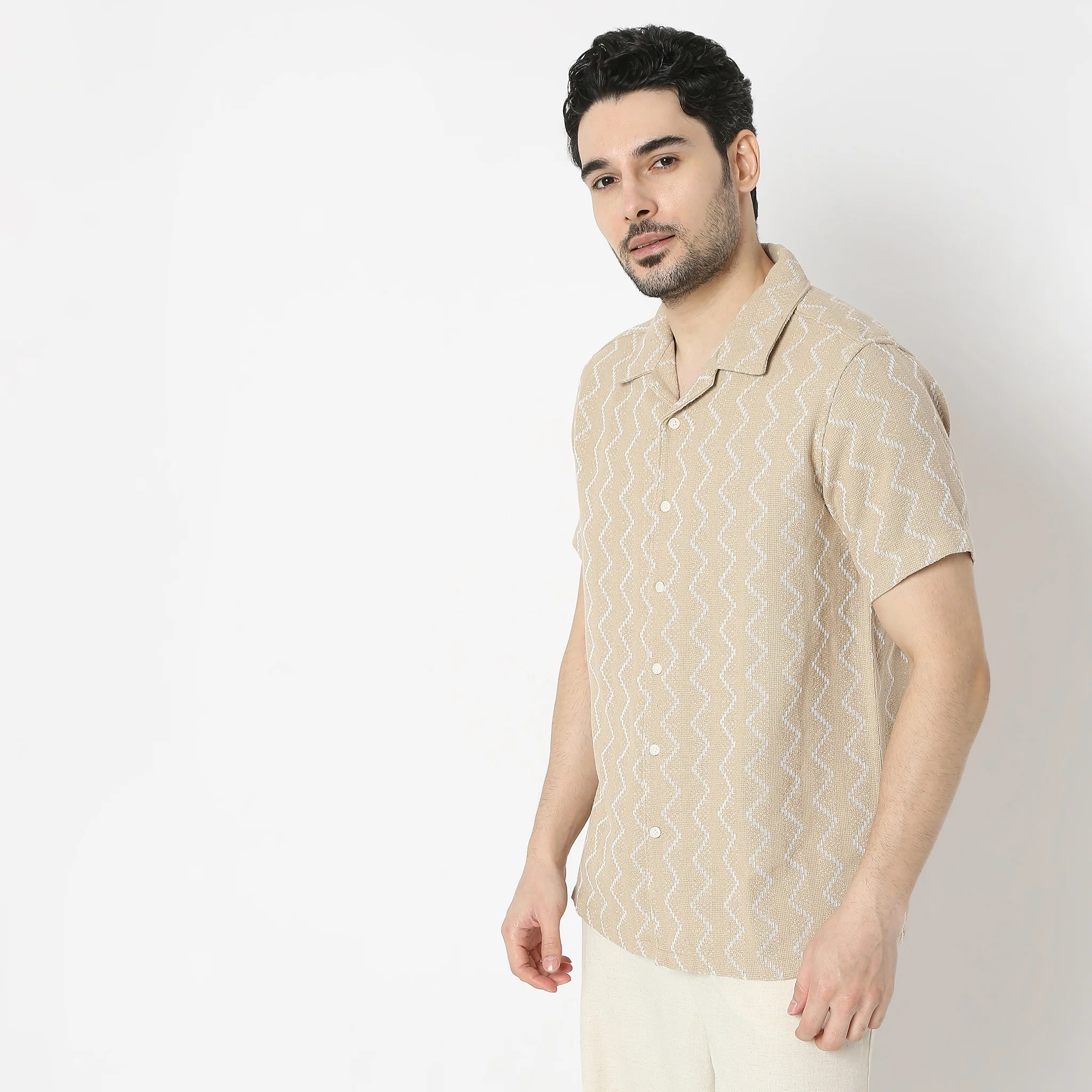 Camp Collar Half Sleeve Mood Shirt - Image 5