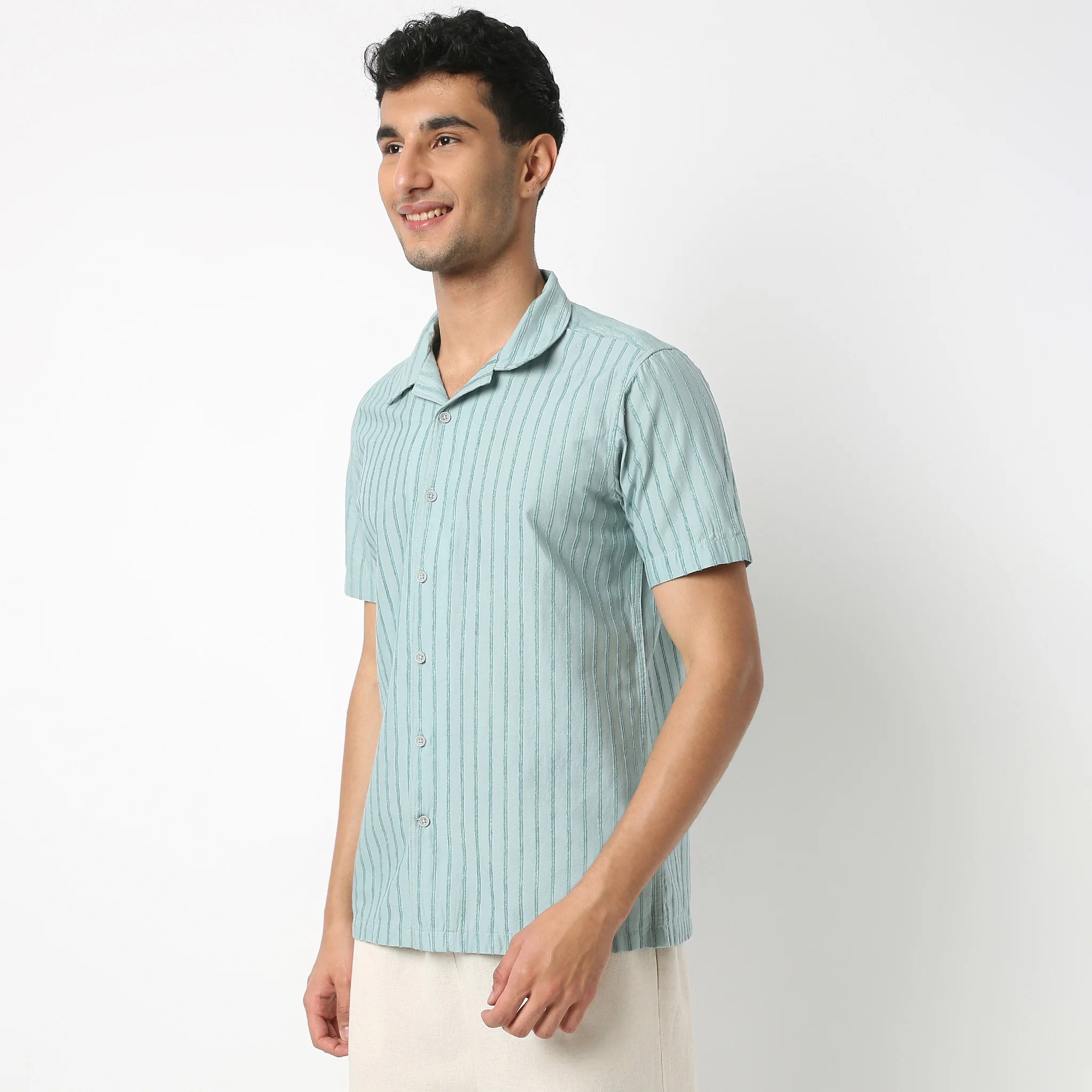 Bae Shirt Camp Collar Half Sleeve - Image 5