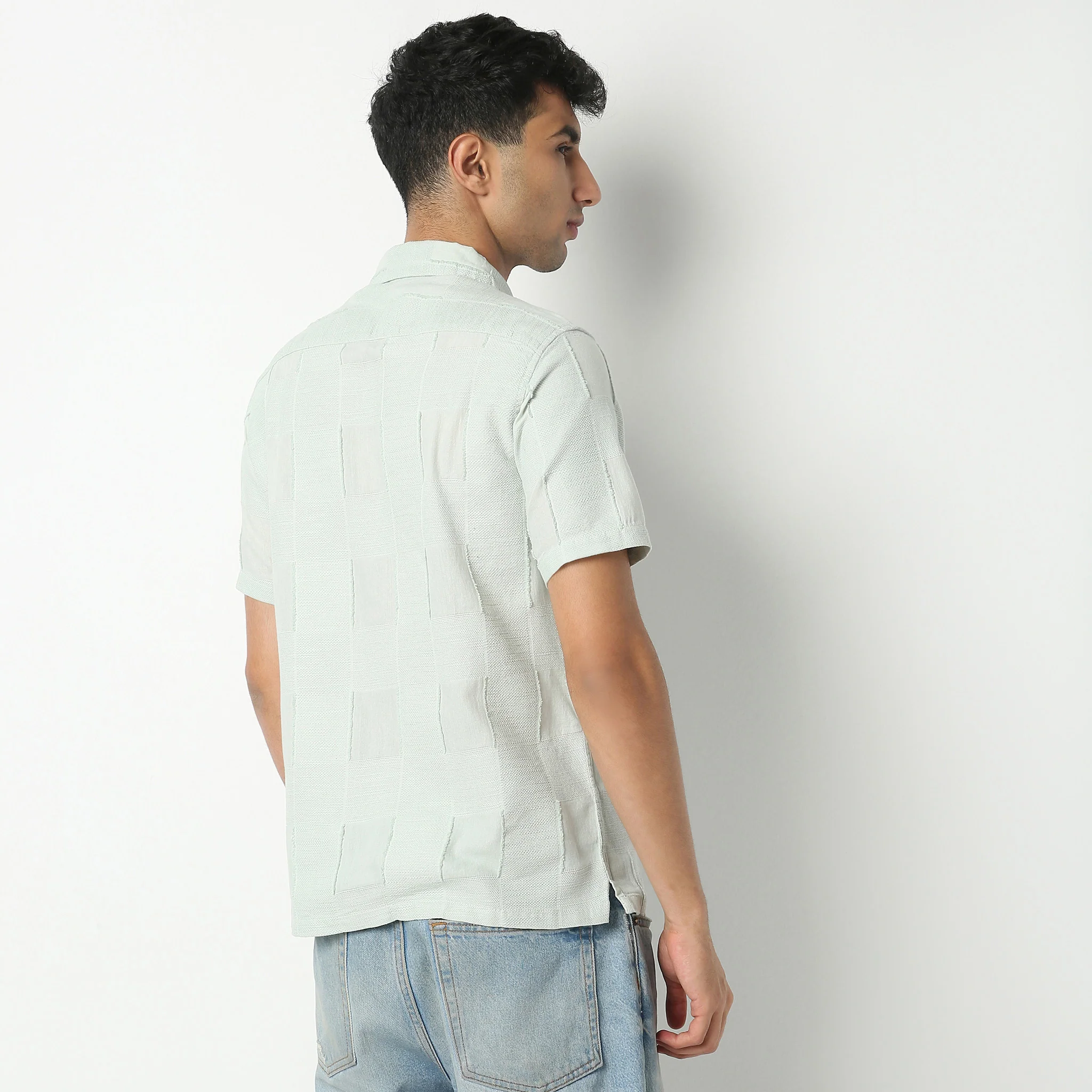 Camp Collar Half Sleeve Structured Mood Shirt - Image 3