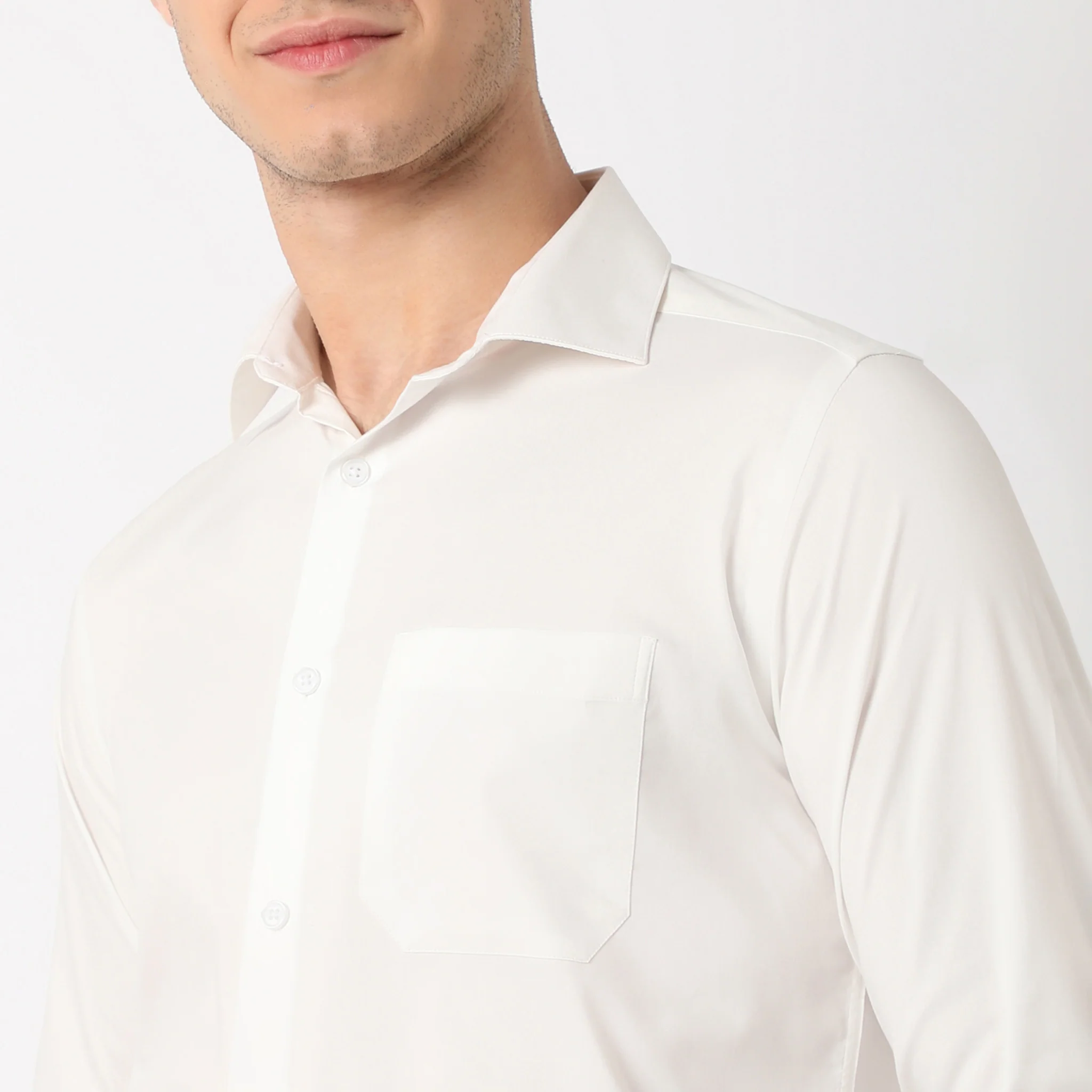 Cooltek™ Shirt - The Perfect Shirt - "Crease Free Tape Seamed Tailored Shirts” - Super Fine Cotton With E-Fast® Stretch - Regular Fit - Image 15