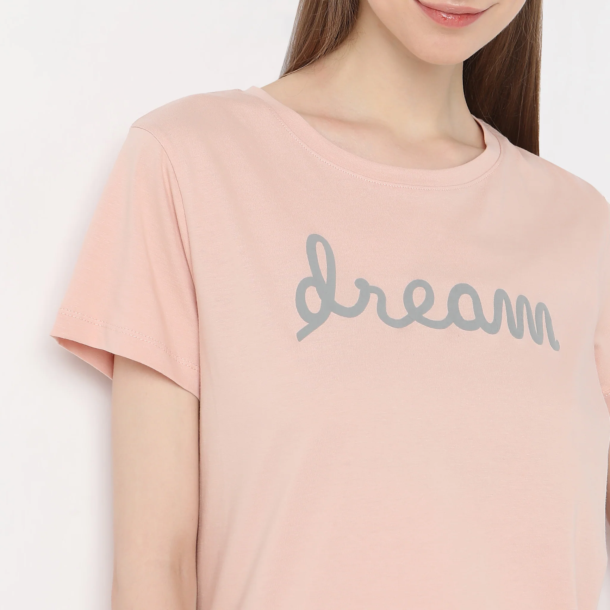Dream Print Crew Neck Lounge T-Shirt - Image 4