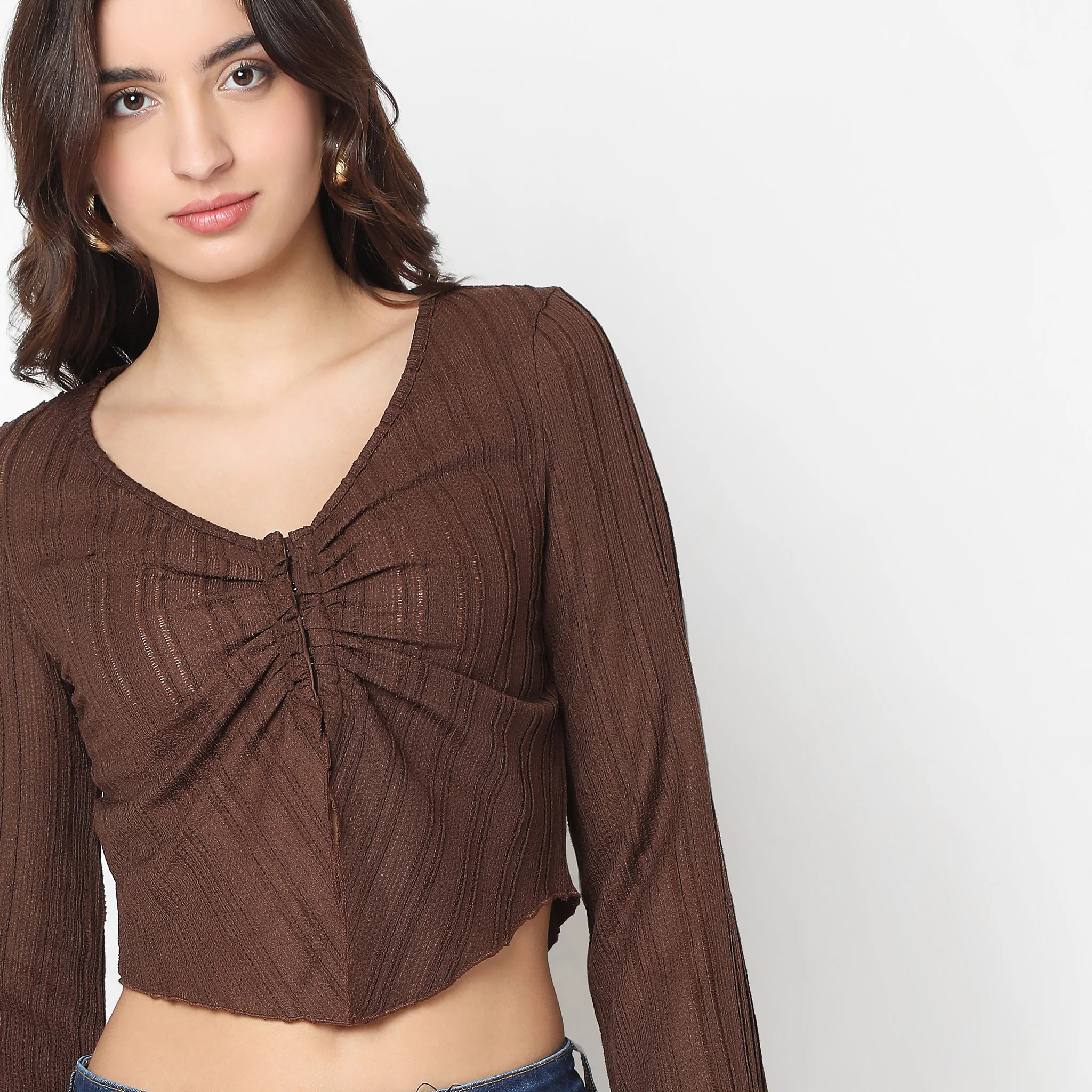 Regular Fit Solid Crop Top - Image 4