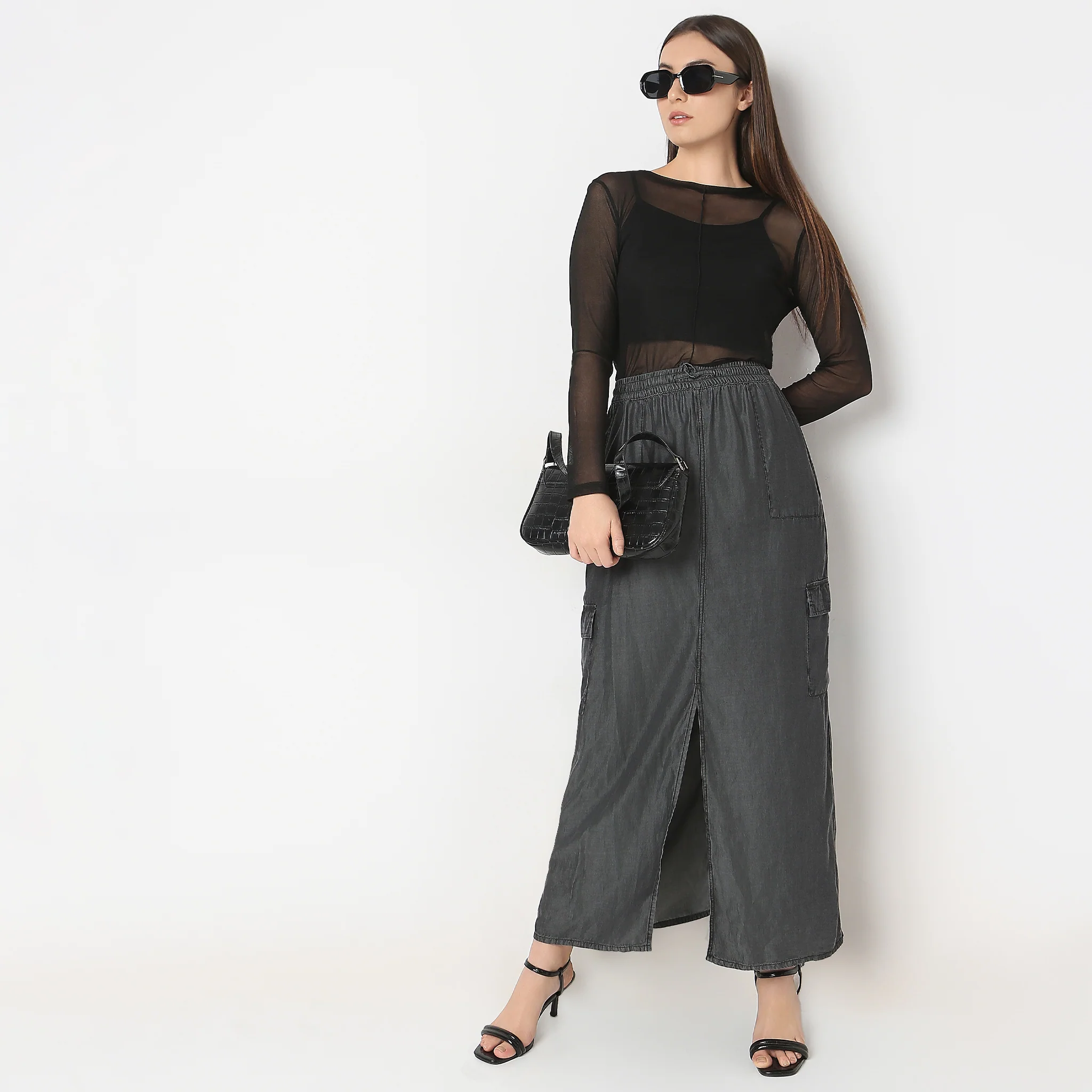 Regular Fit Solid Crop Top - Image 2