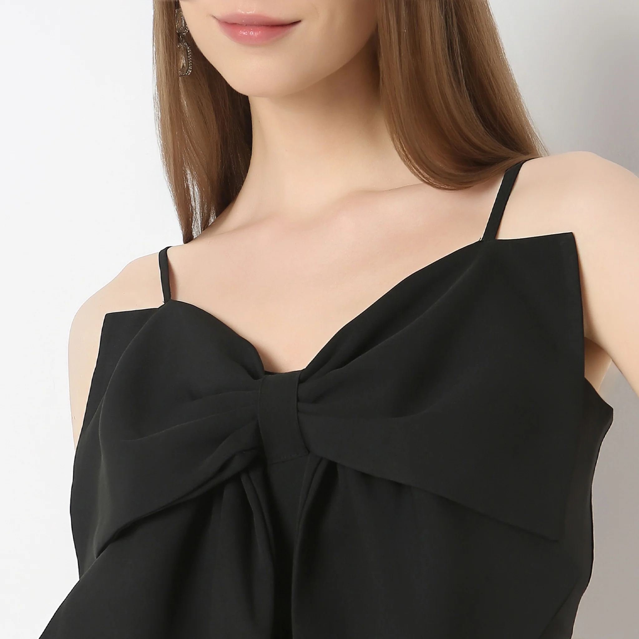 Regular Fit Solid Crop Top - Image 4