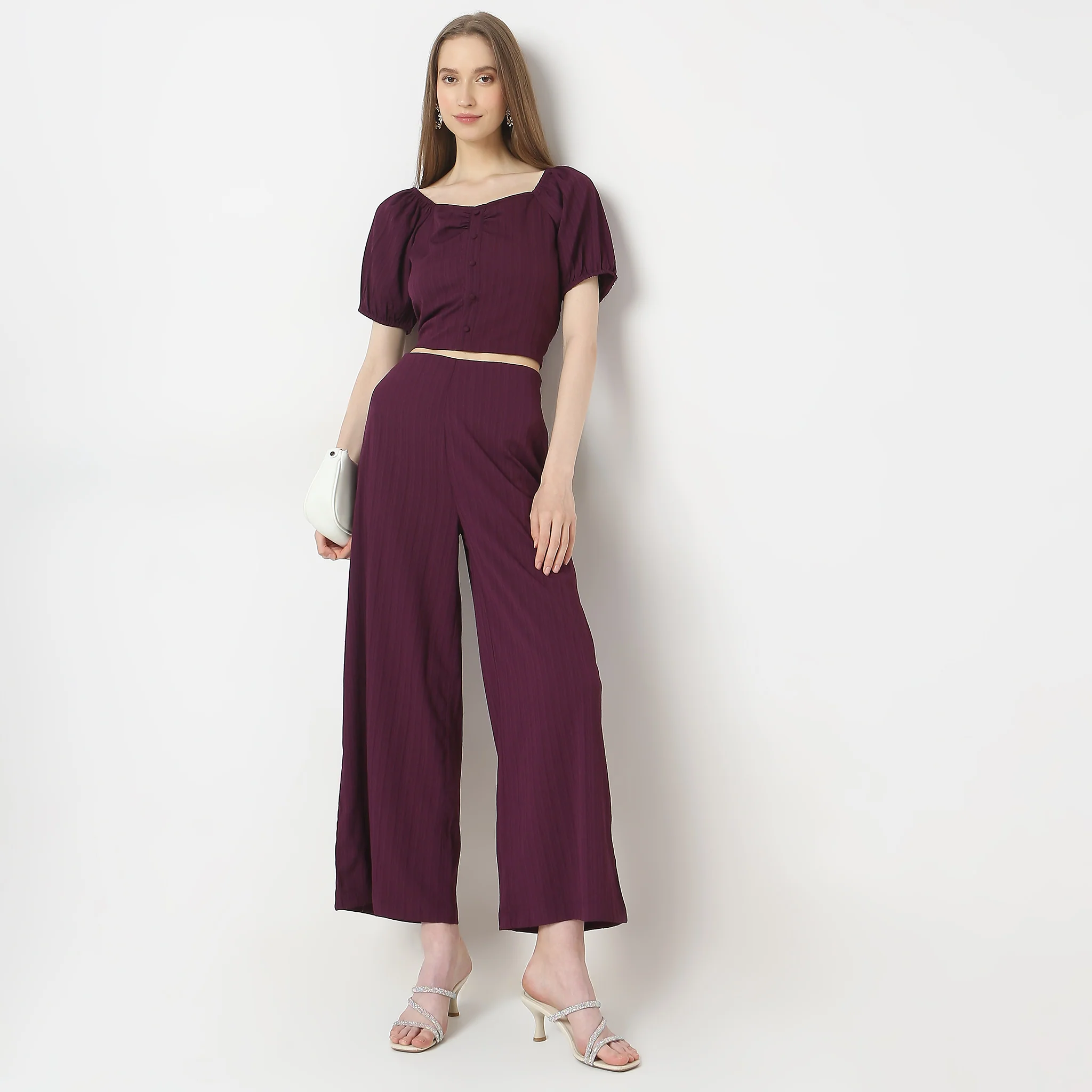 Regular Fit Solid Crop Top - Image 2