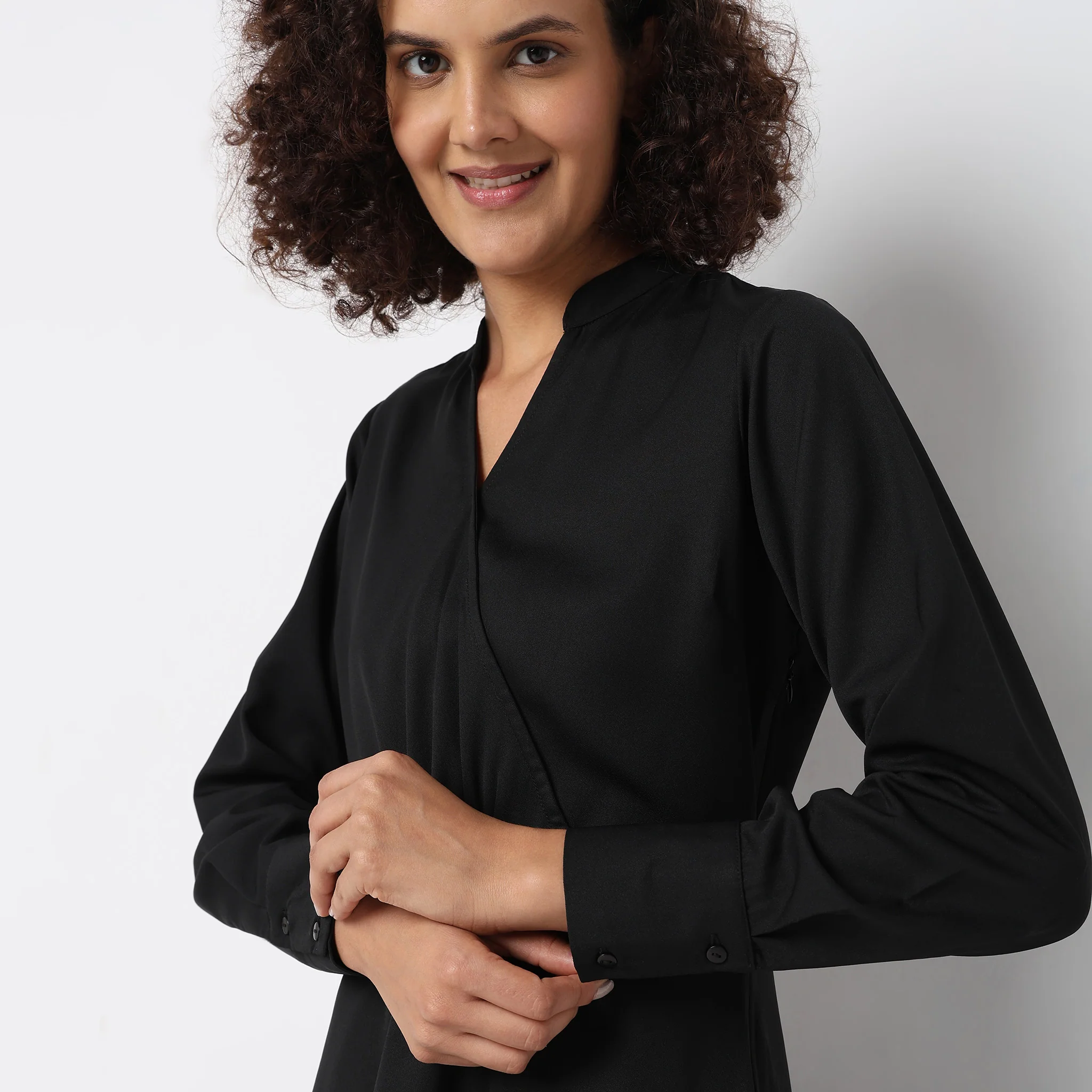 Regular Fit Solid Dress - Image 4