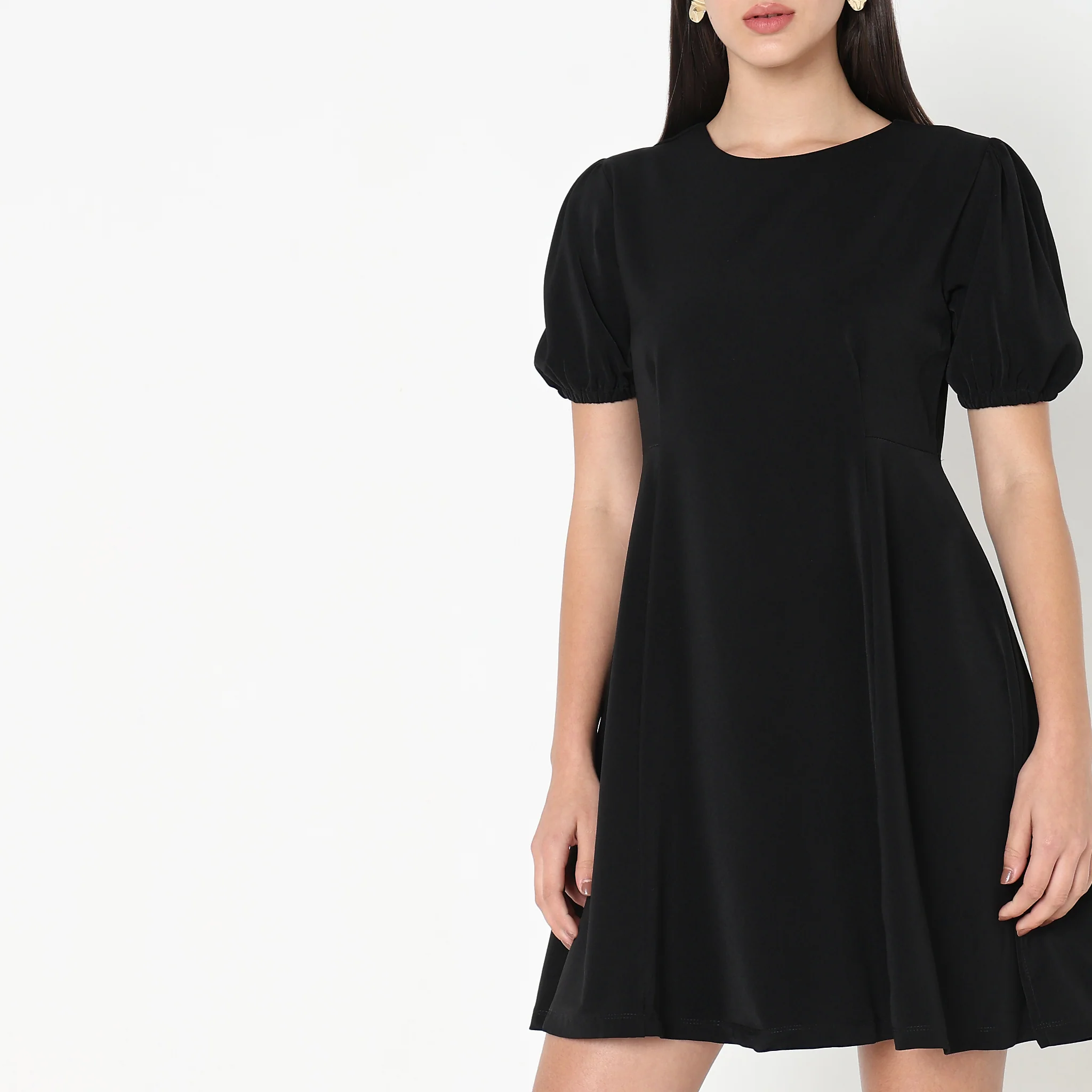 Regular Fit Solid Dress - Image 4