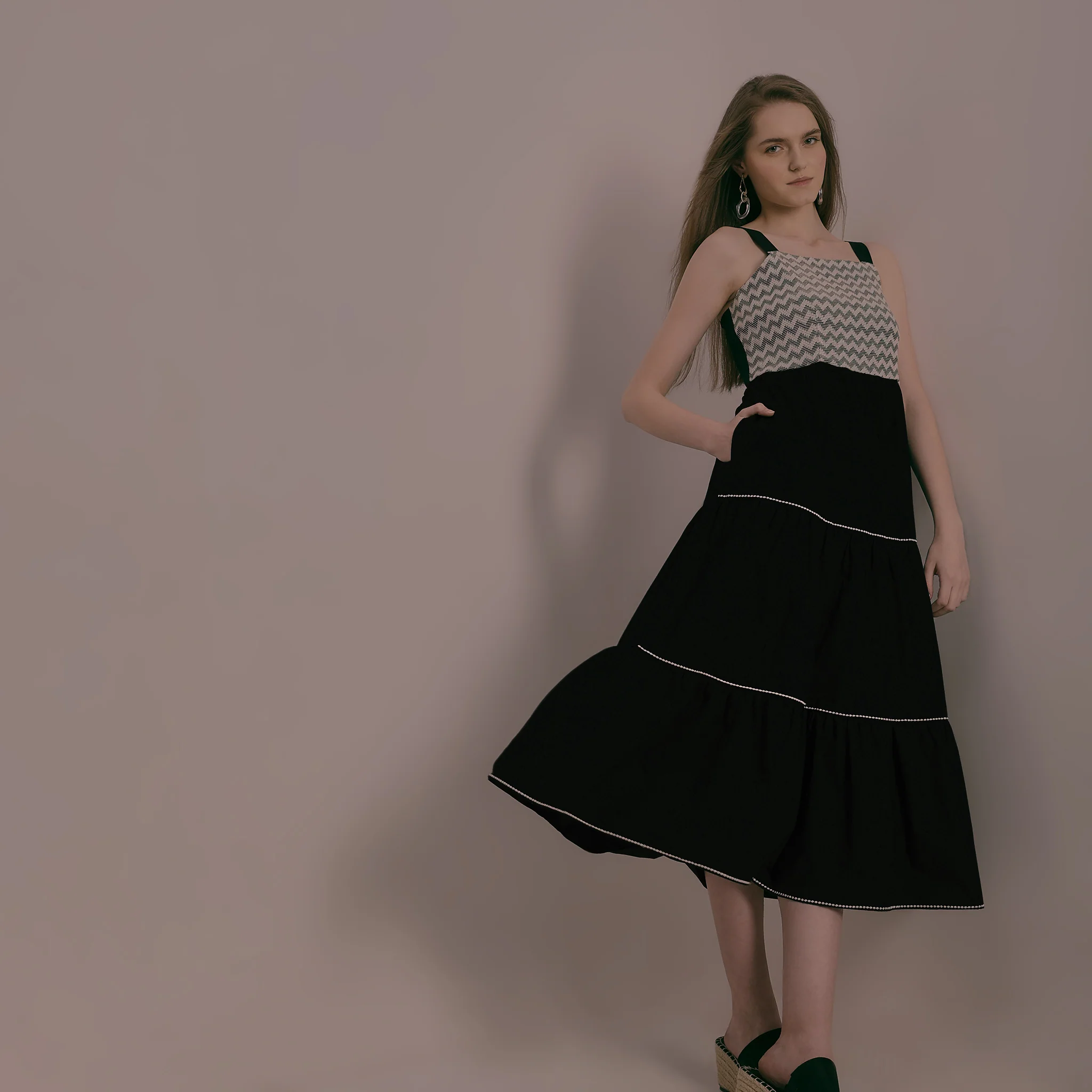 Regular Fit Solid Dress - Image 2