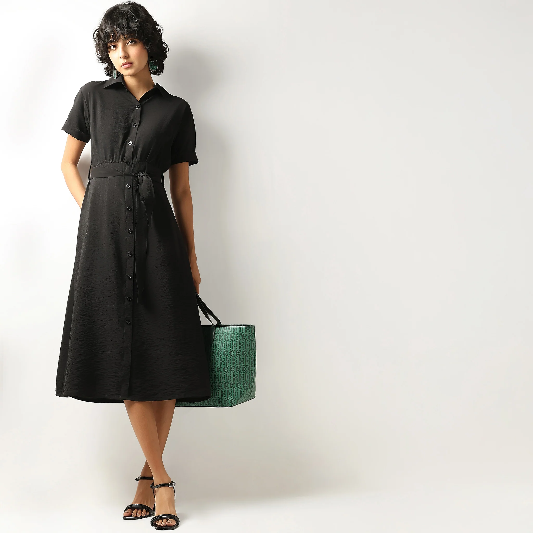 Regular Fit Solid Dress
