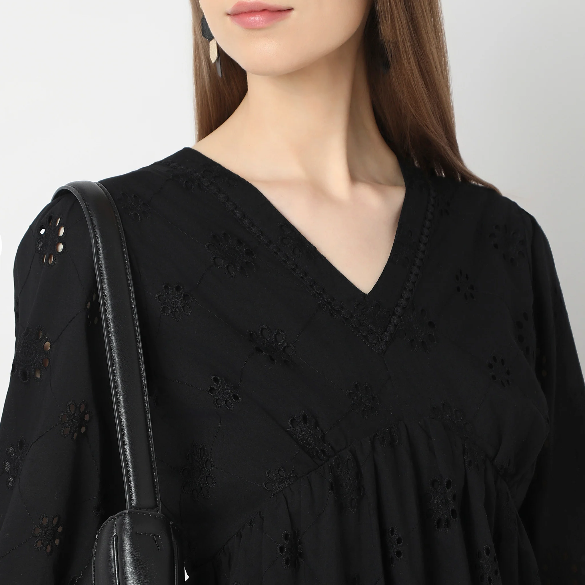 Regular Fit Solid Dress - Image 4