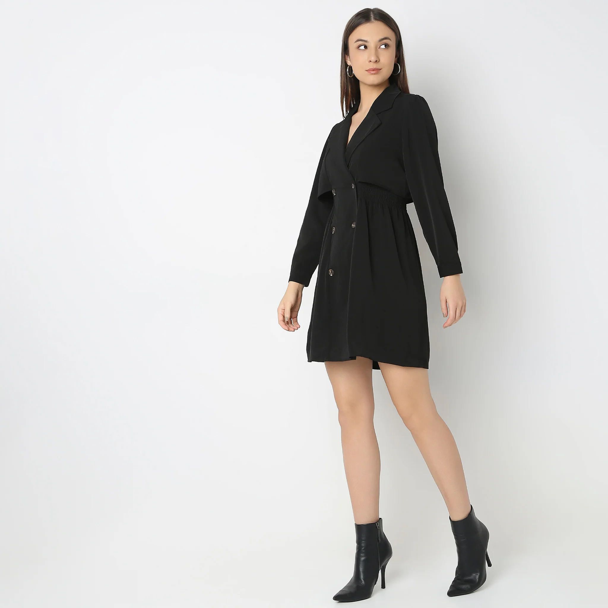 Regular Fit Solid Dress - Image 5