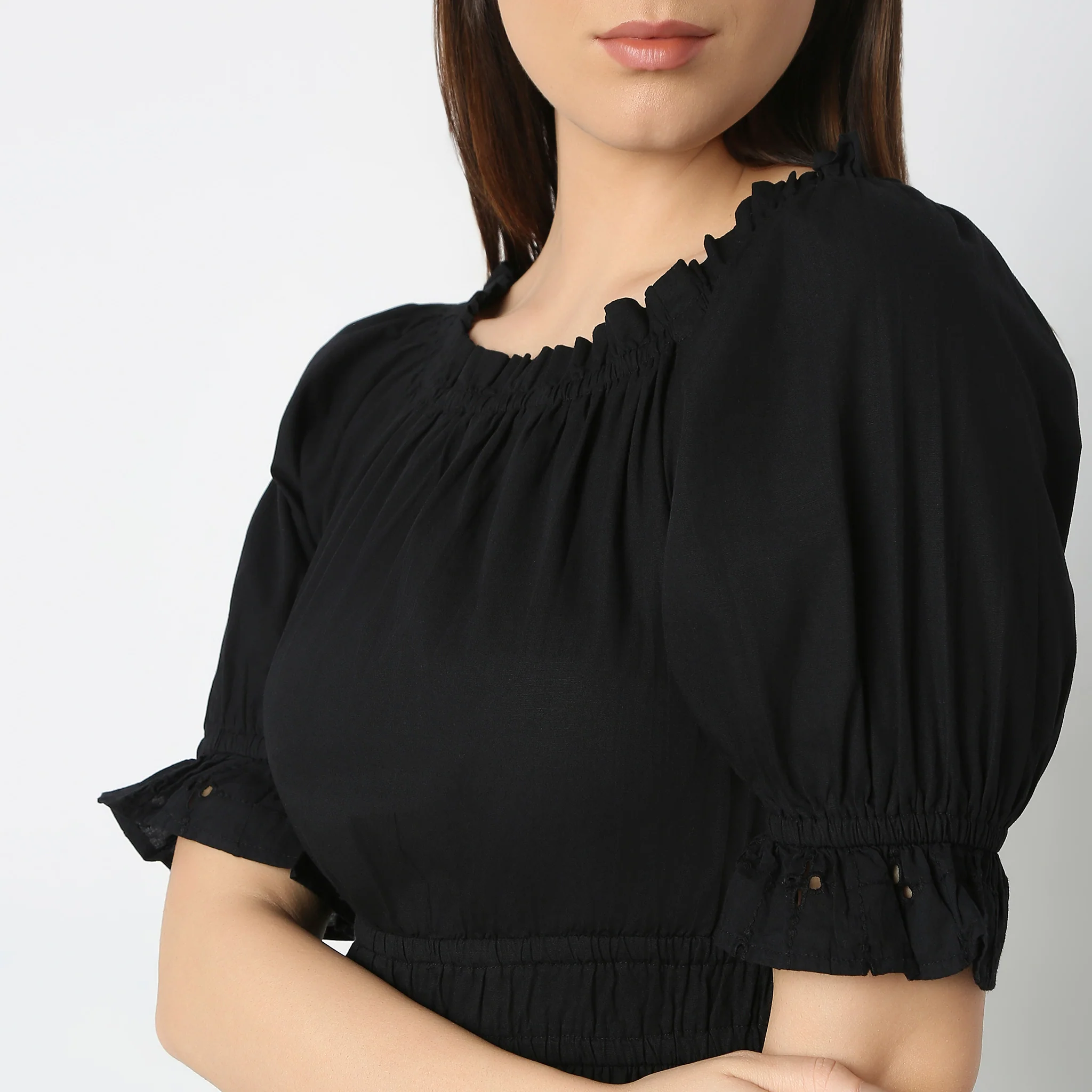 Regular Fit Solid Dress - Image 4