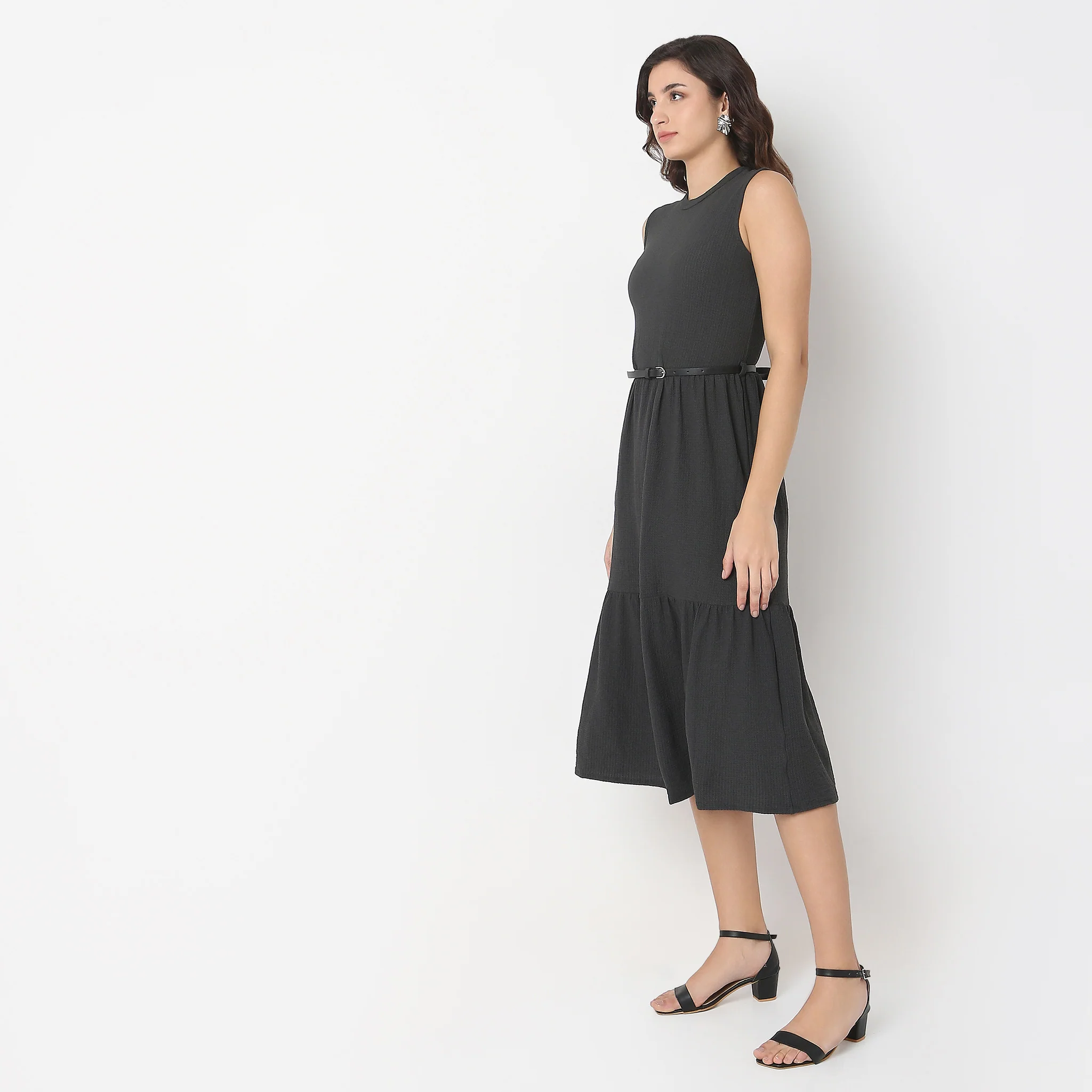 Regular Fit Solid Dress - Image 10