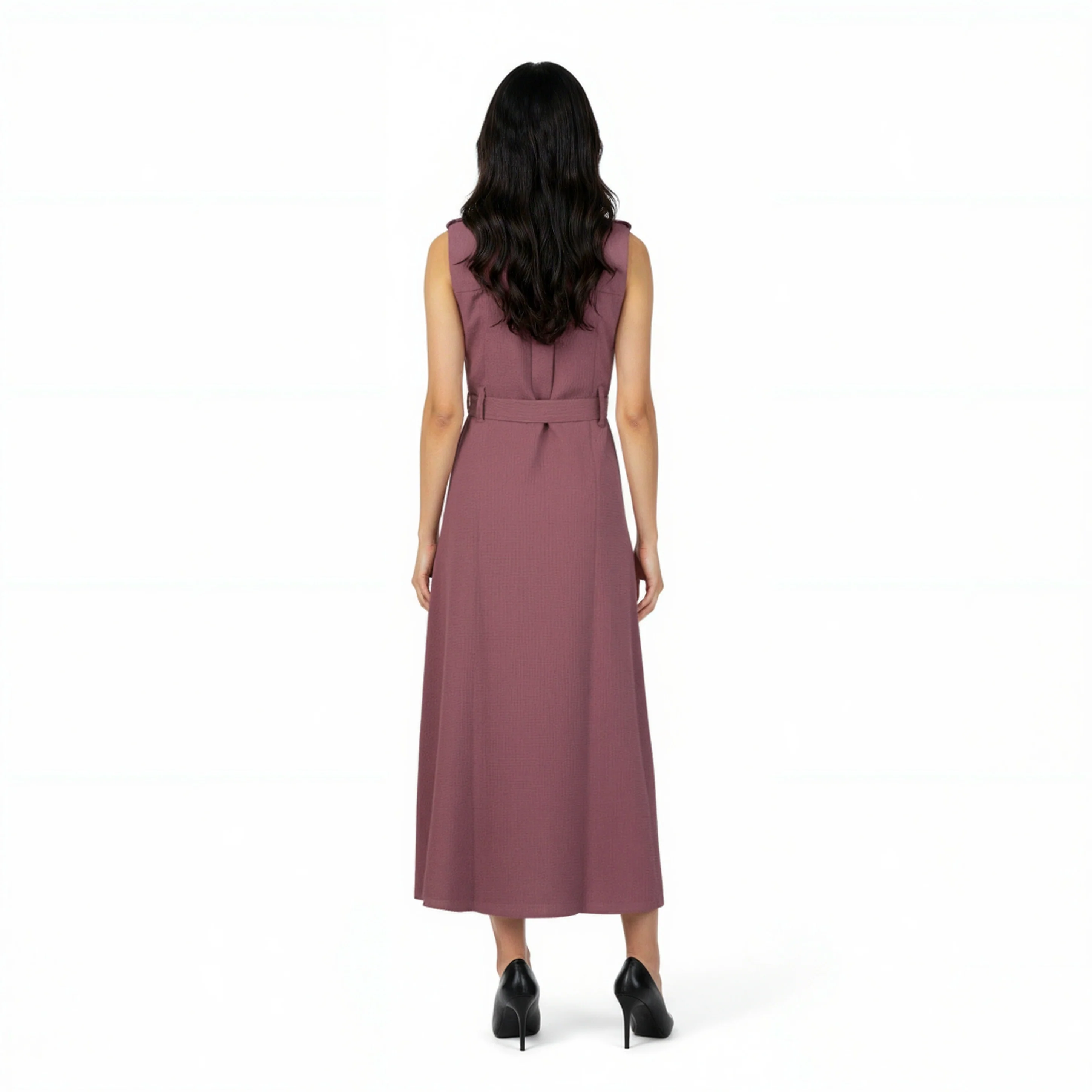 Structured Shirt Collar Dress - Image 18