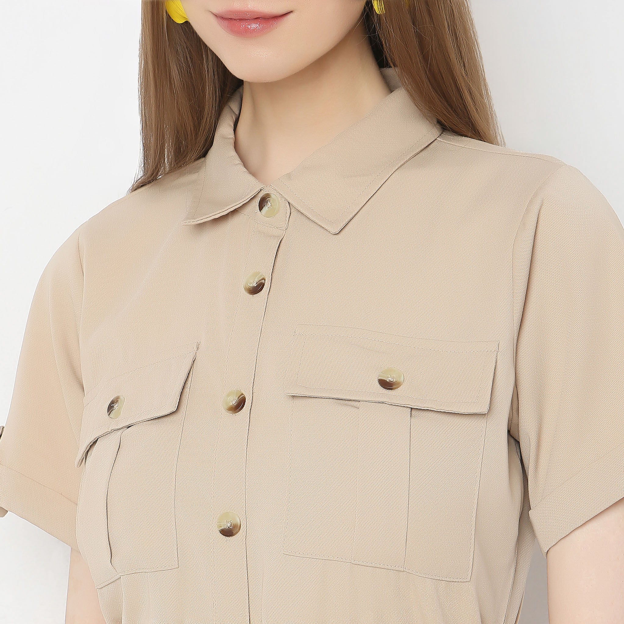 Regular Fit Solid Dress - Image 4