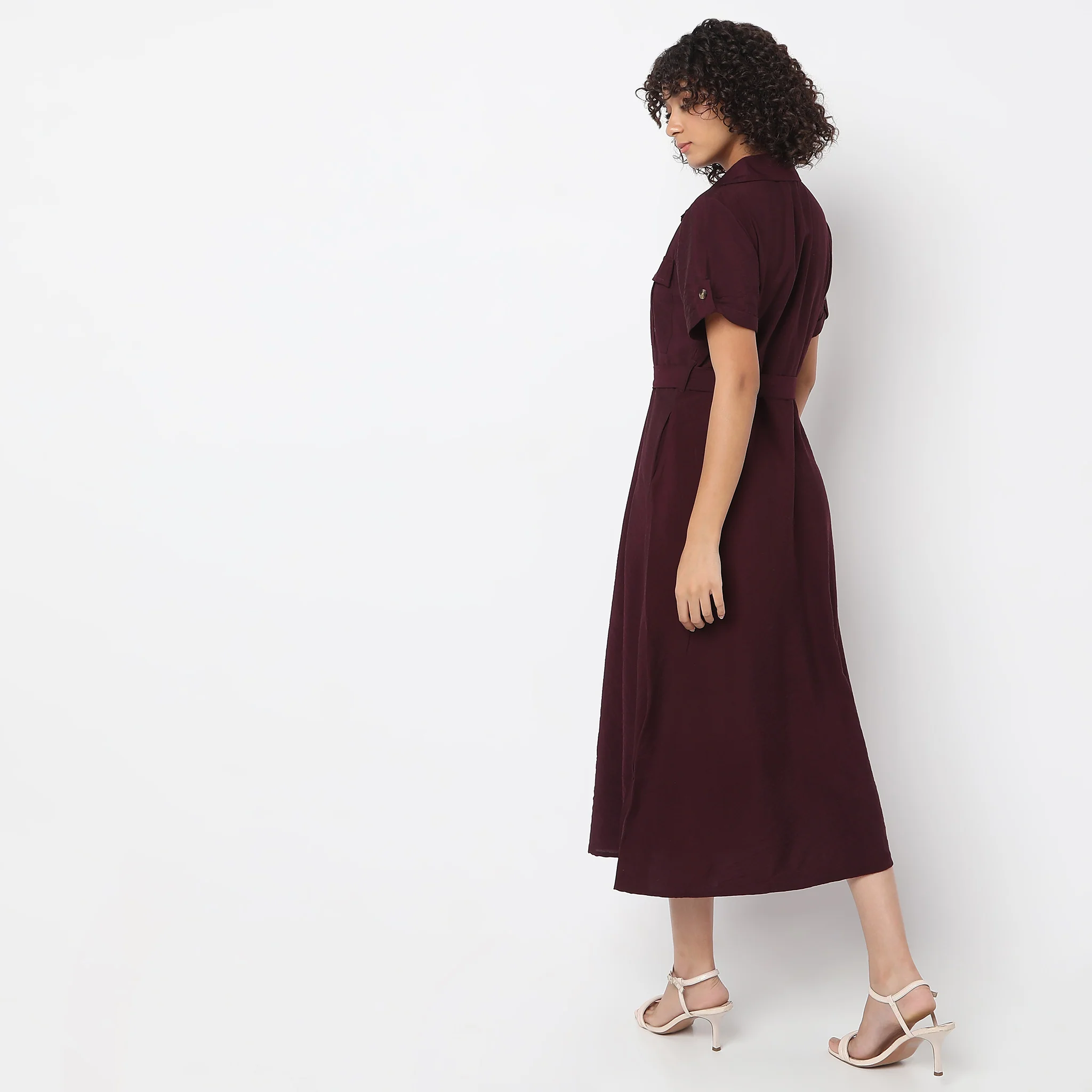 Regular Fit Solid Dress - Image 8
