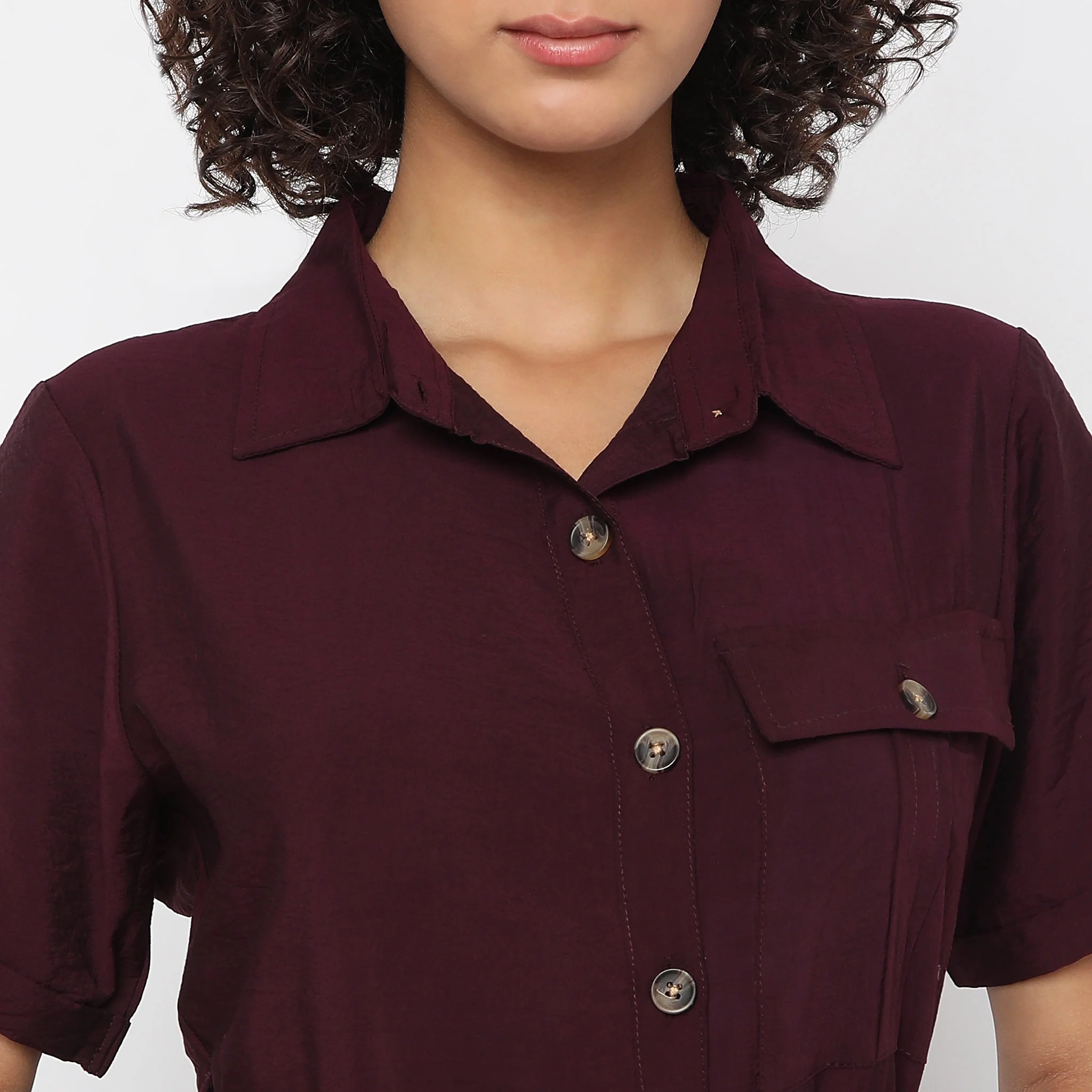 Regular Fit Solid Dress - Image 9
