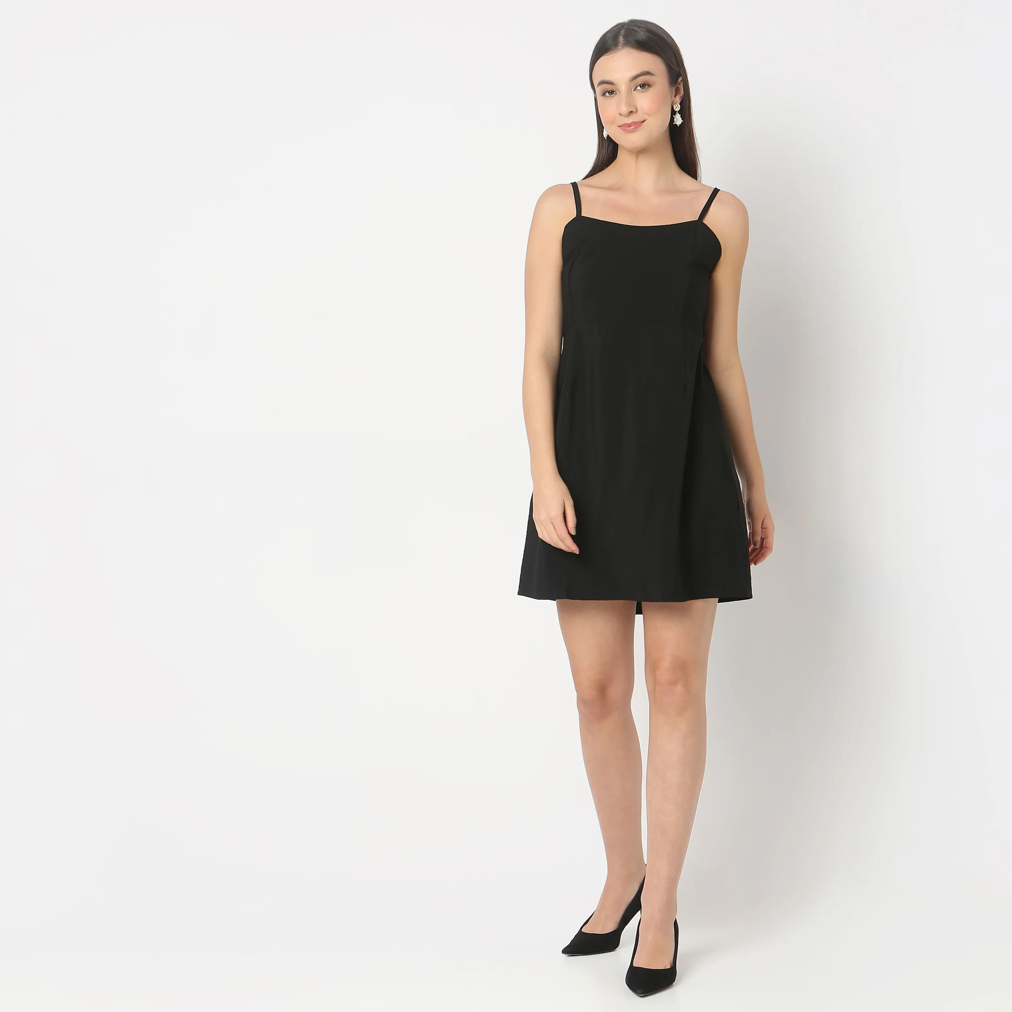 Regular Fit Solid Dress - Image 2