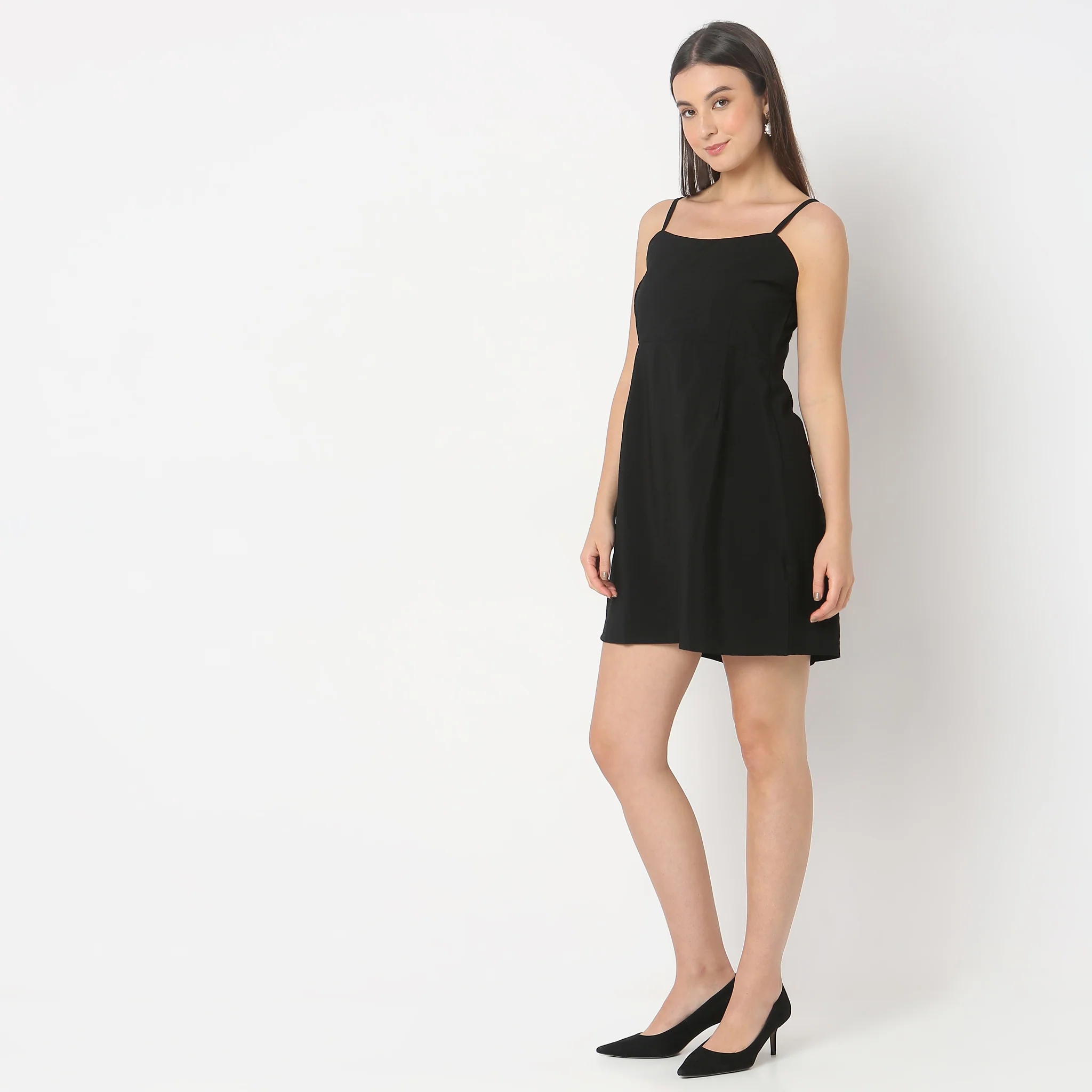 Regular Fit Solid Dress - Image 5