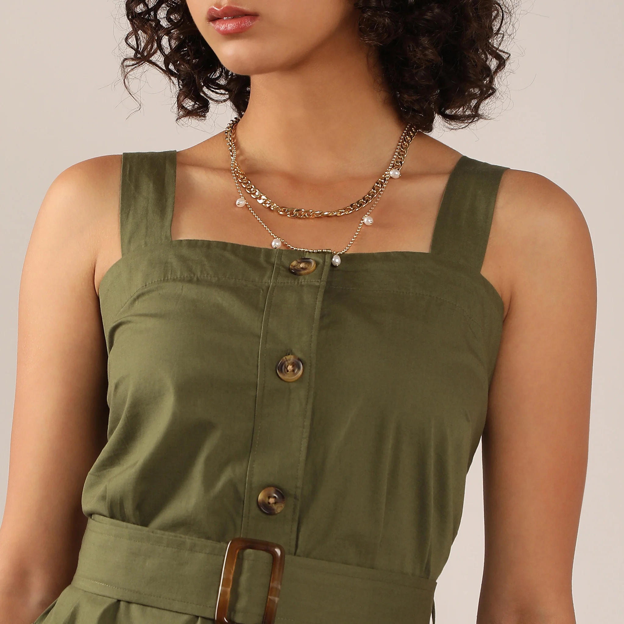 Regular Fit Solid Dress - Image 4