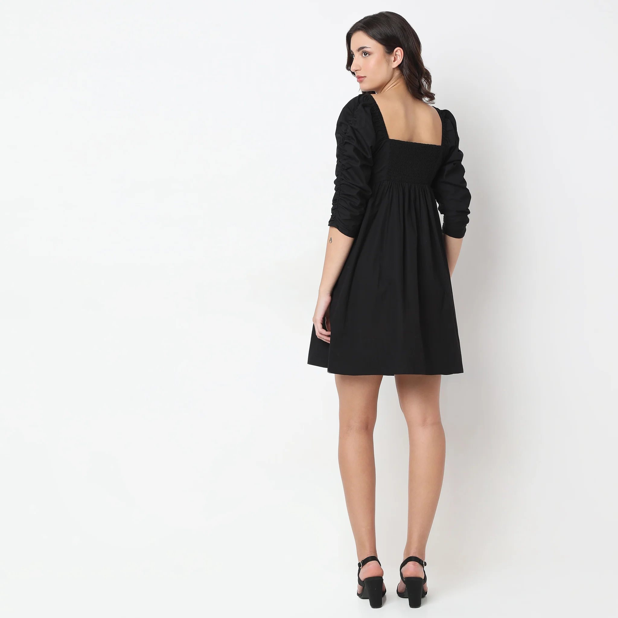 Regular Fit Solid Dress - Image 3
