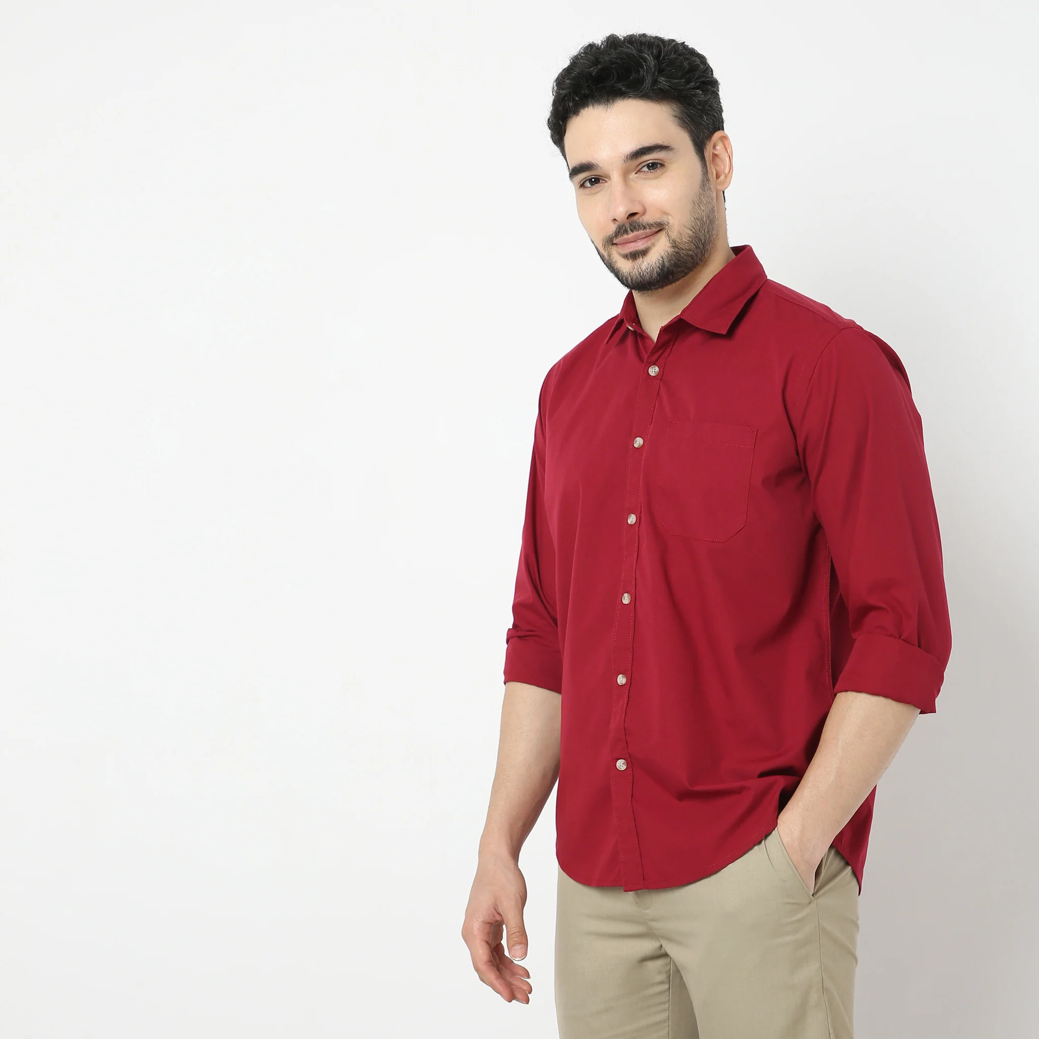 Elemental™ Shirt - Easy Care Smart Solid Casual - Full Sleeves Regular Fit - Image 10