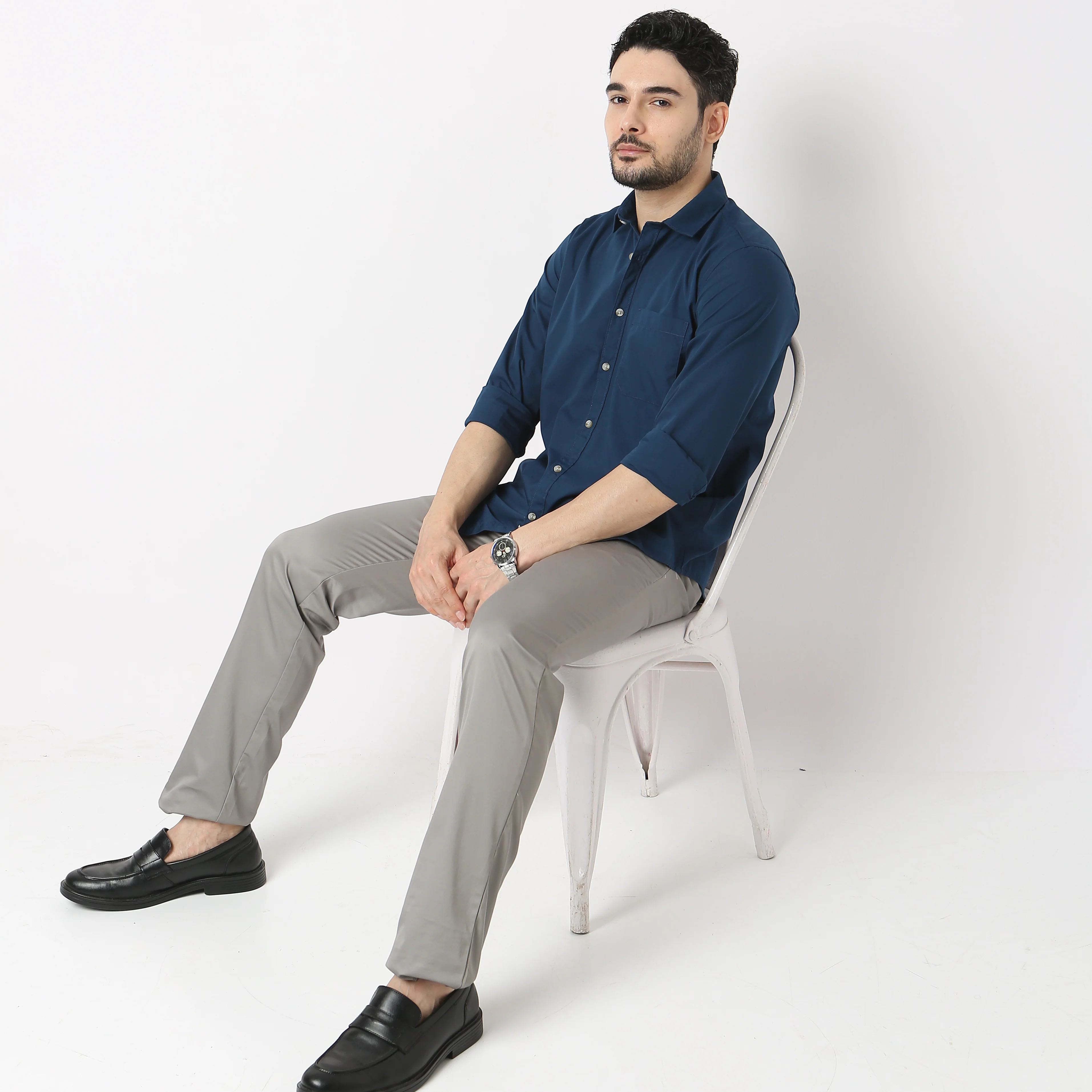 Elemental™ Shirt - Easy Care Smart Solid Casual - Full Sleeves Regular Fit - Image 12