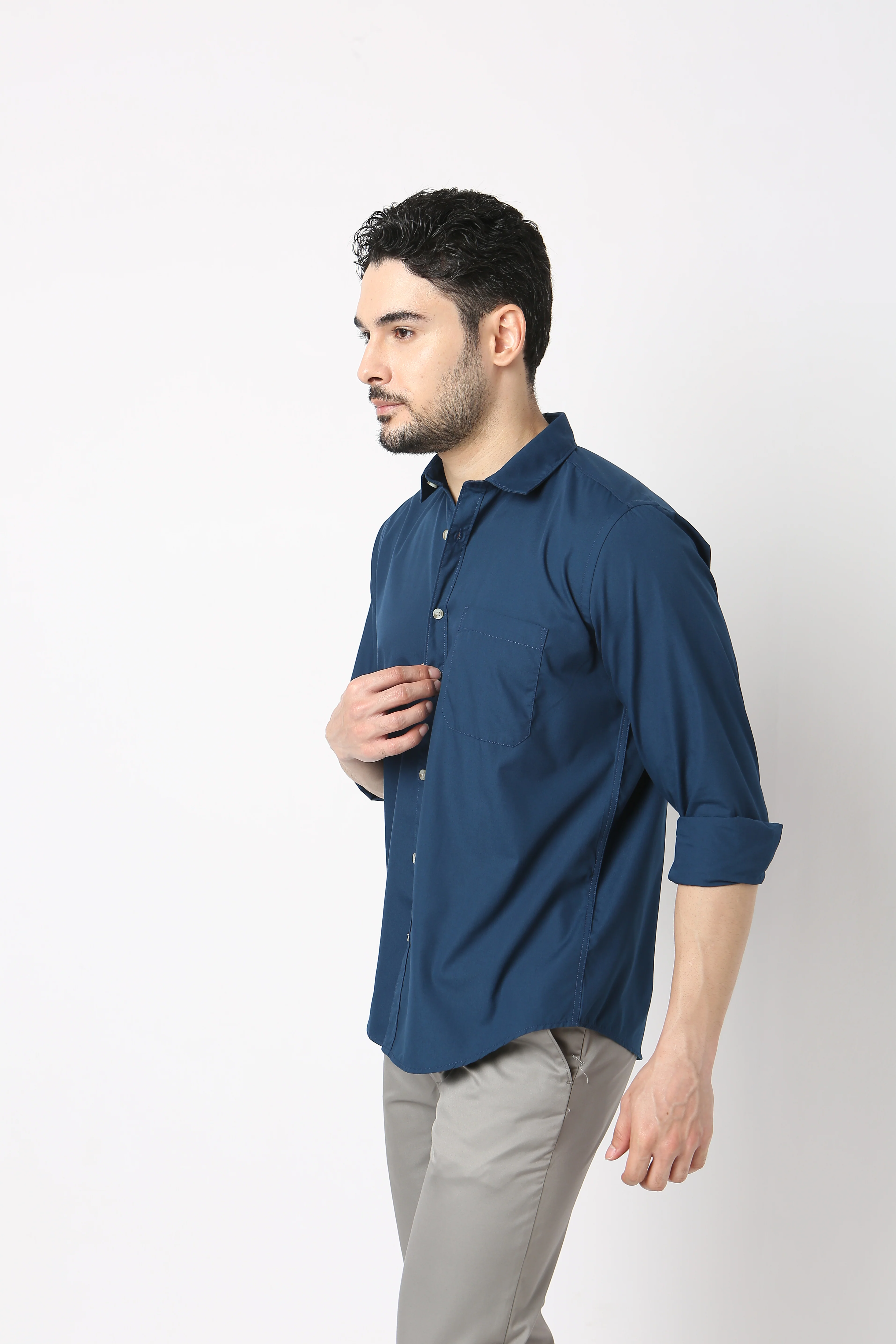 Elemental™ Shirt - Easy Care Smart Solid Casual - Full Sleeves Regular Fit - Image 15