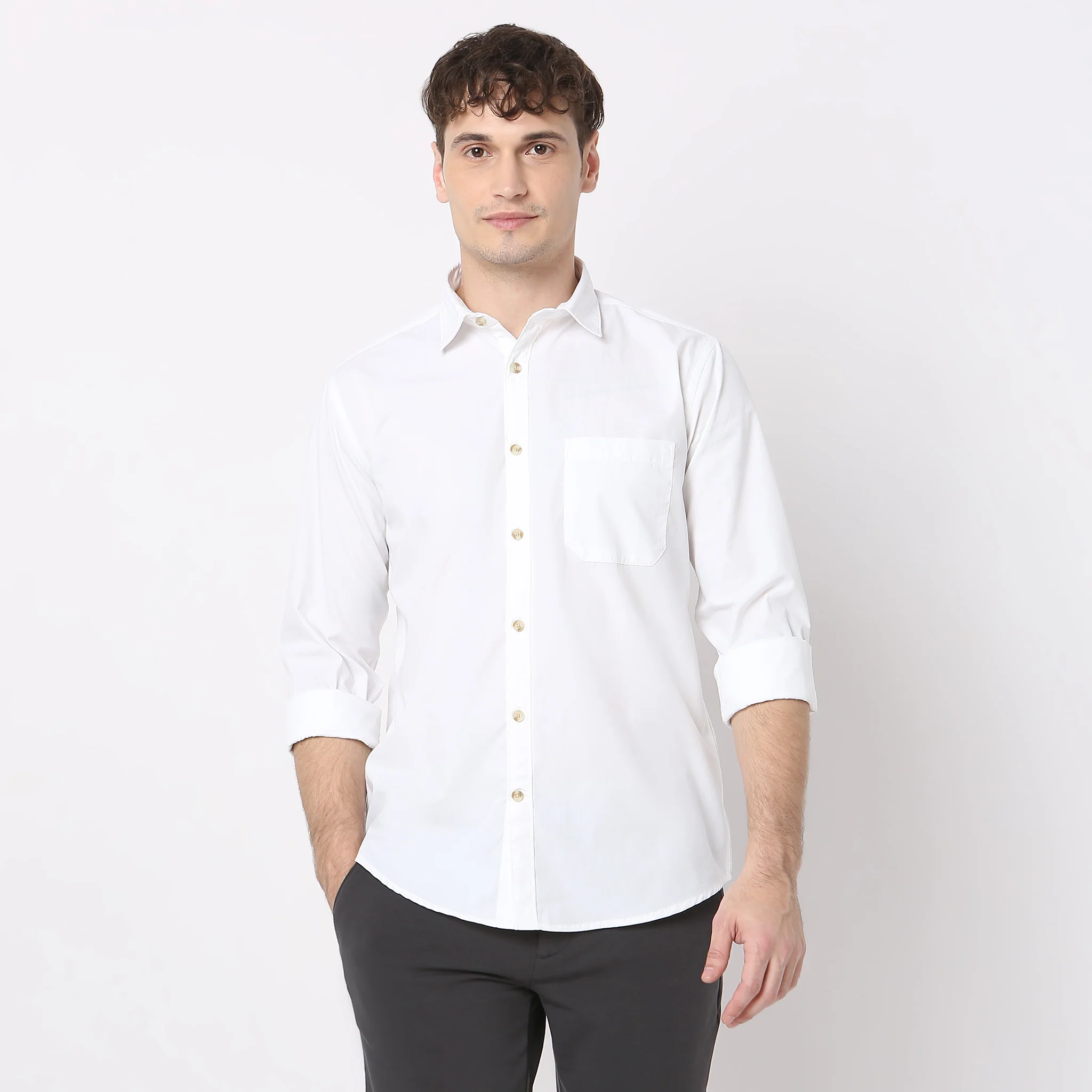 Elemental™ Shirt - Easy Care Smart Solid Casual - Full Sleeves Regular Fit - Image 22
