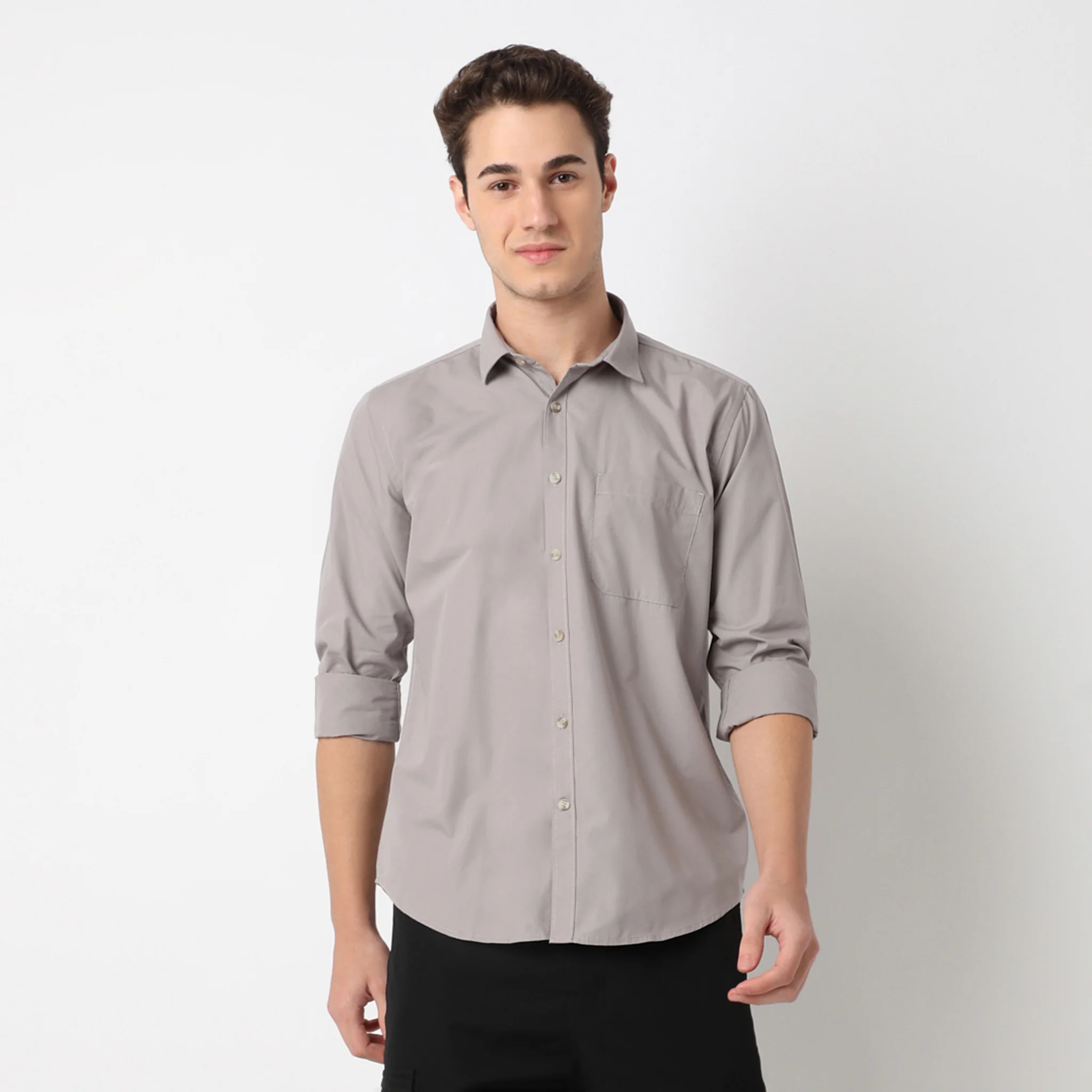 Elemental™ Shirt - Easy Care Smart Solid Casual - Full Sleeves Regular Fit - Image 27