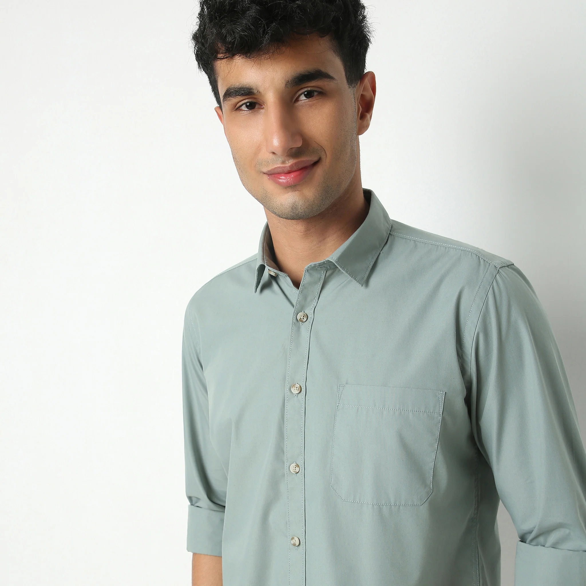 Elemental™ Shirt - Easy Care Smart Solid Casual - Full Sleeves Regular Fit - Image 40