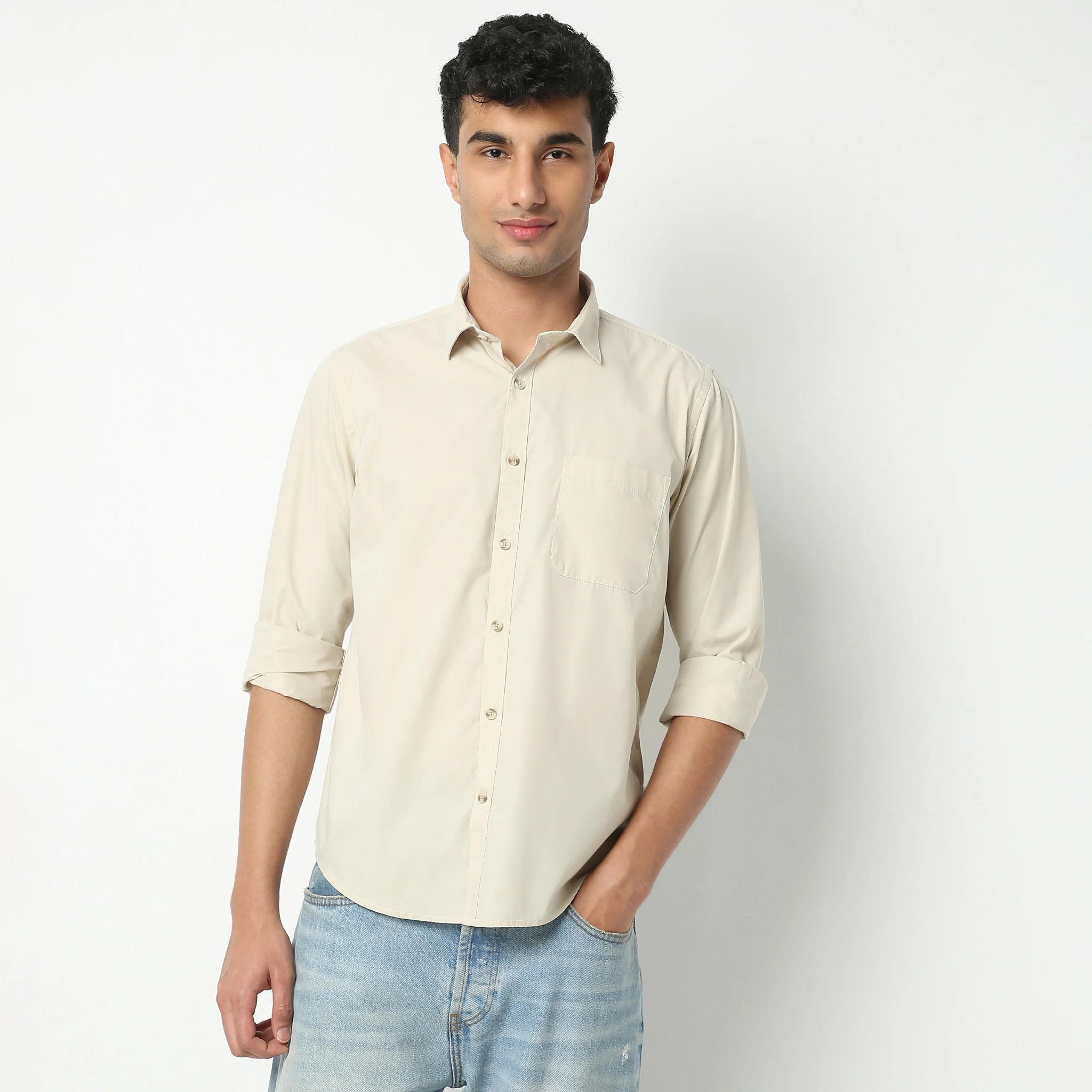 Elemental™ Shirt - Easy Care Smart Solid Casual - Full Sleeves Regular Fit - Image 45