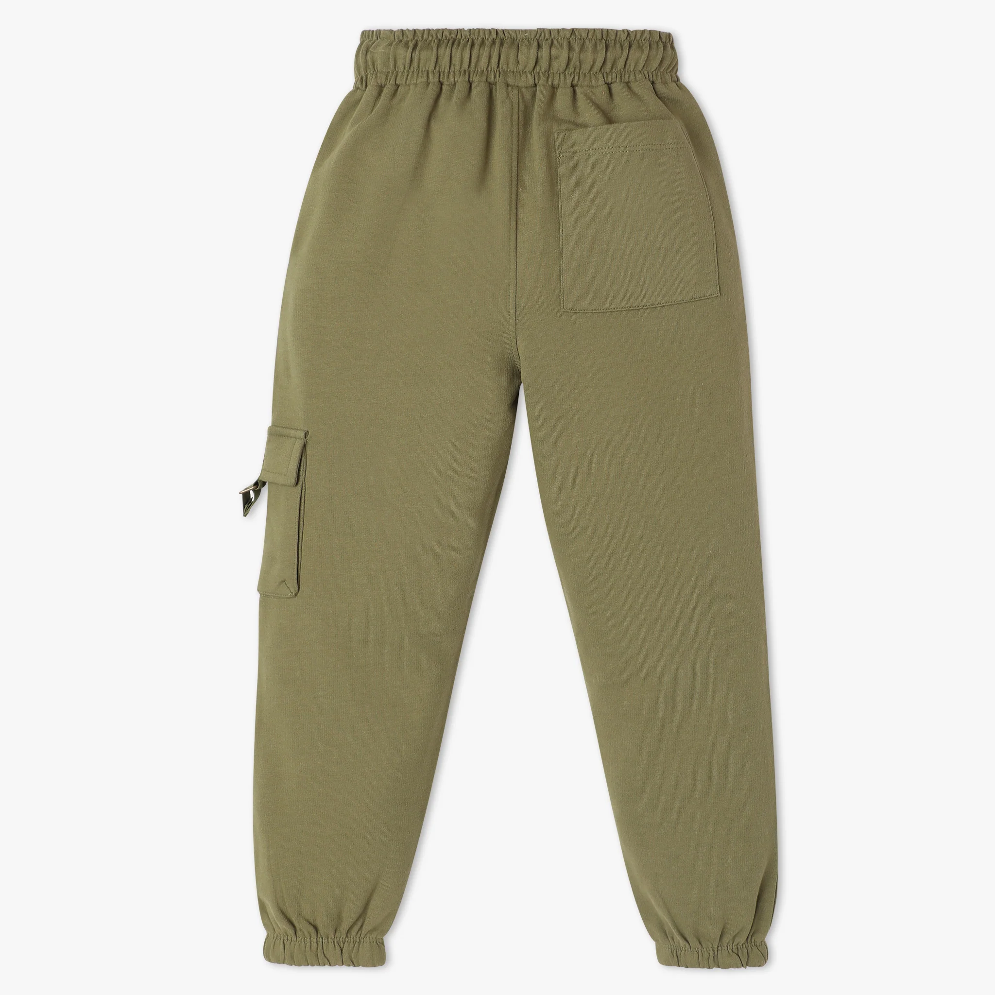 Boys Full Length Solid Pop Jog Cargo Pocket Fashion Jogger - Image 2