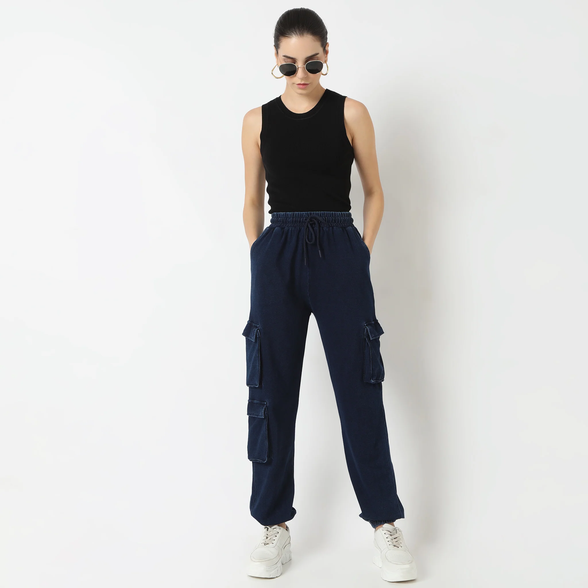 Full Length Sports Athleisure Mid Rise Pants
